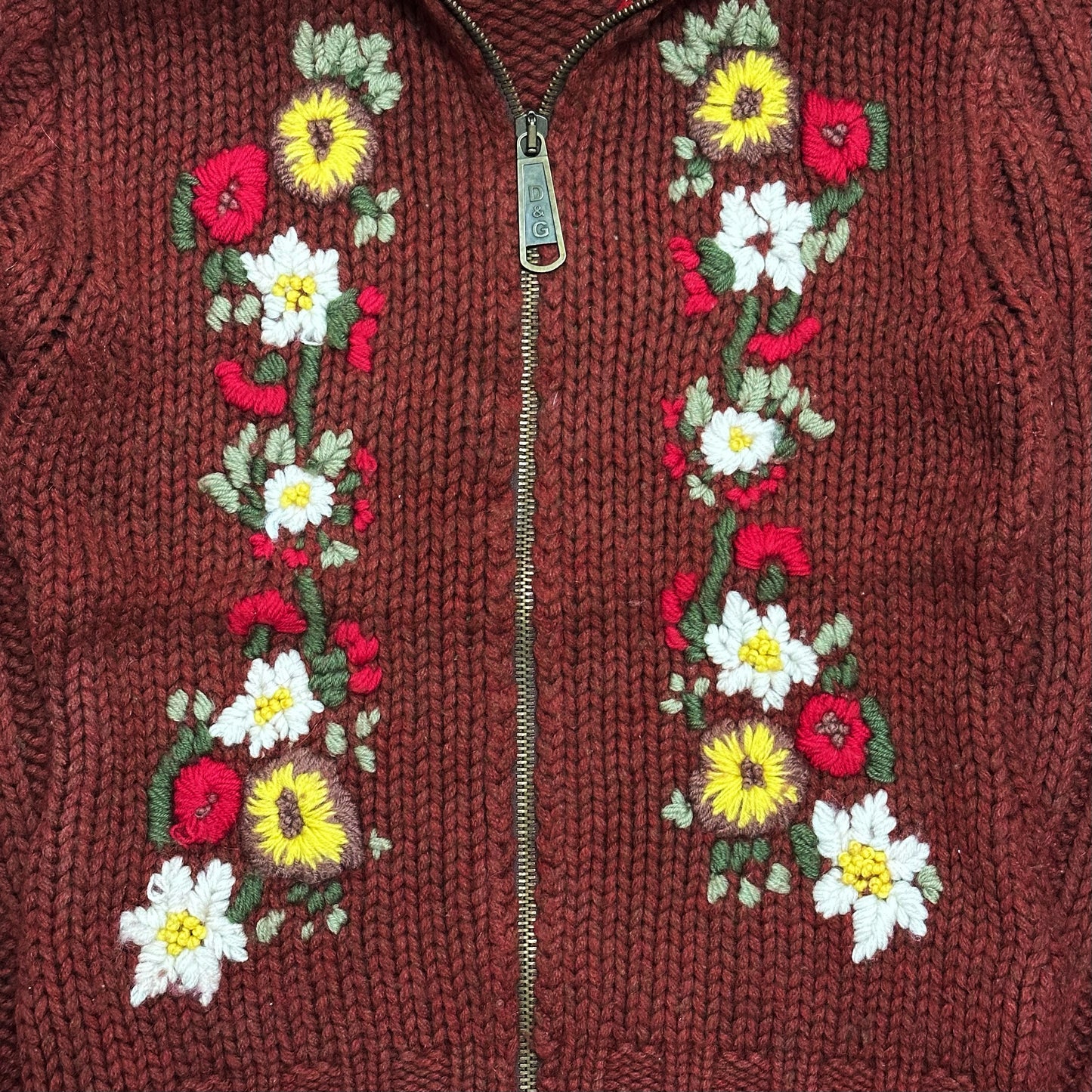 D&G Fall Winter 2002 Embroidered Floral Knit Cardigan