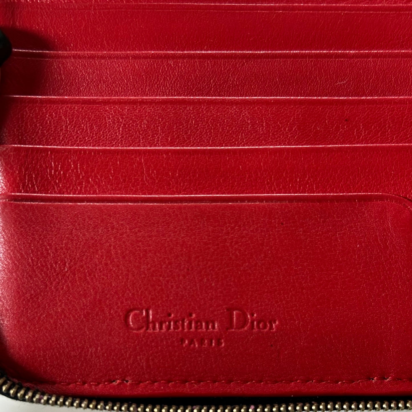 CHRISTIAN DIOR Fall Winter 2004 Leopard Print Dice Zip Around Wallet