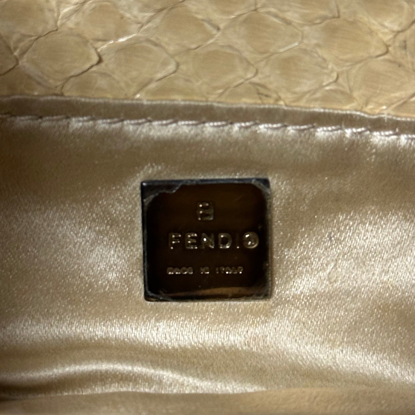 FENDI Sequin Python Mini Croissant Bag