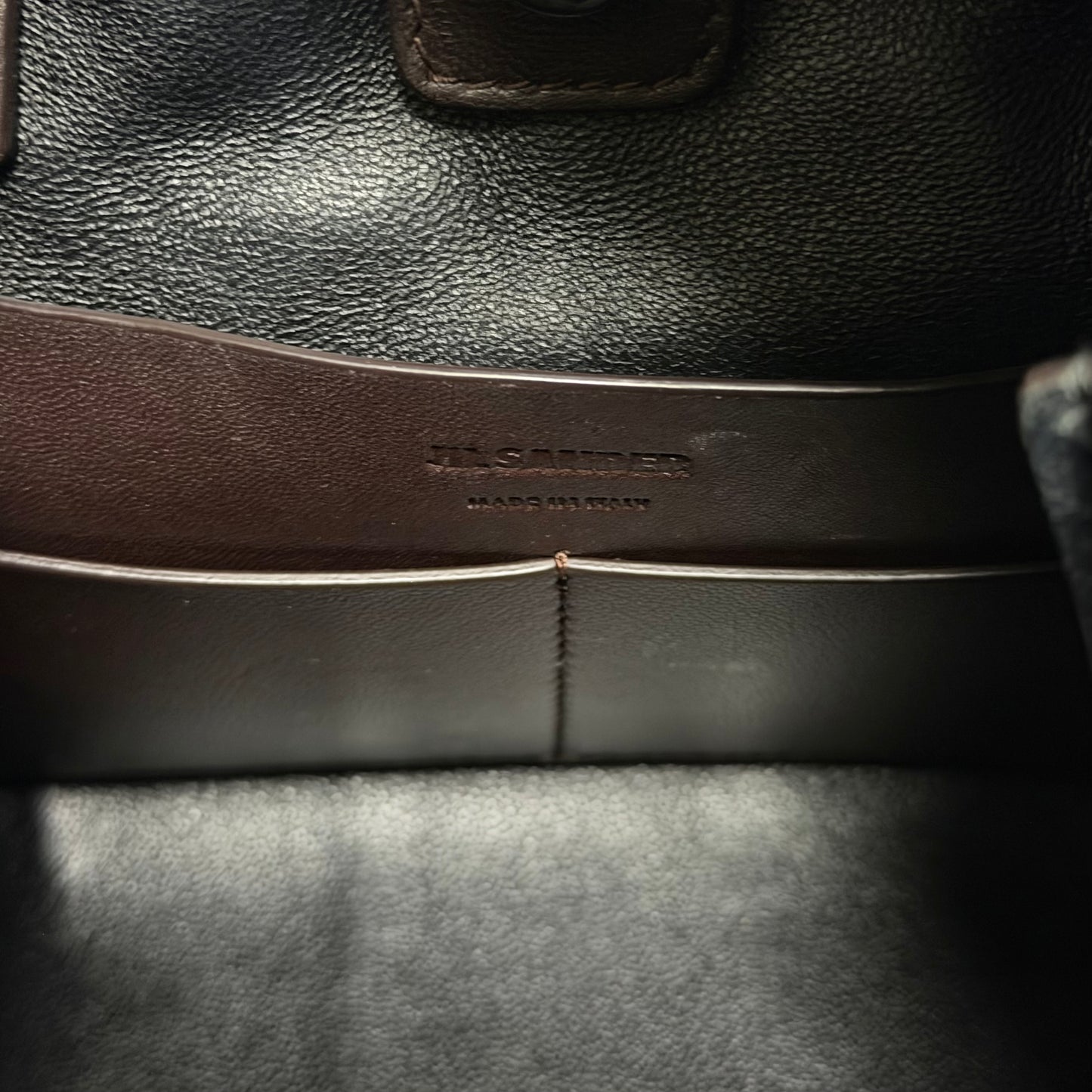 JIL SANDER Pre-Fall 2019 Fringed Leather Scarf Bag