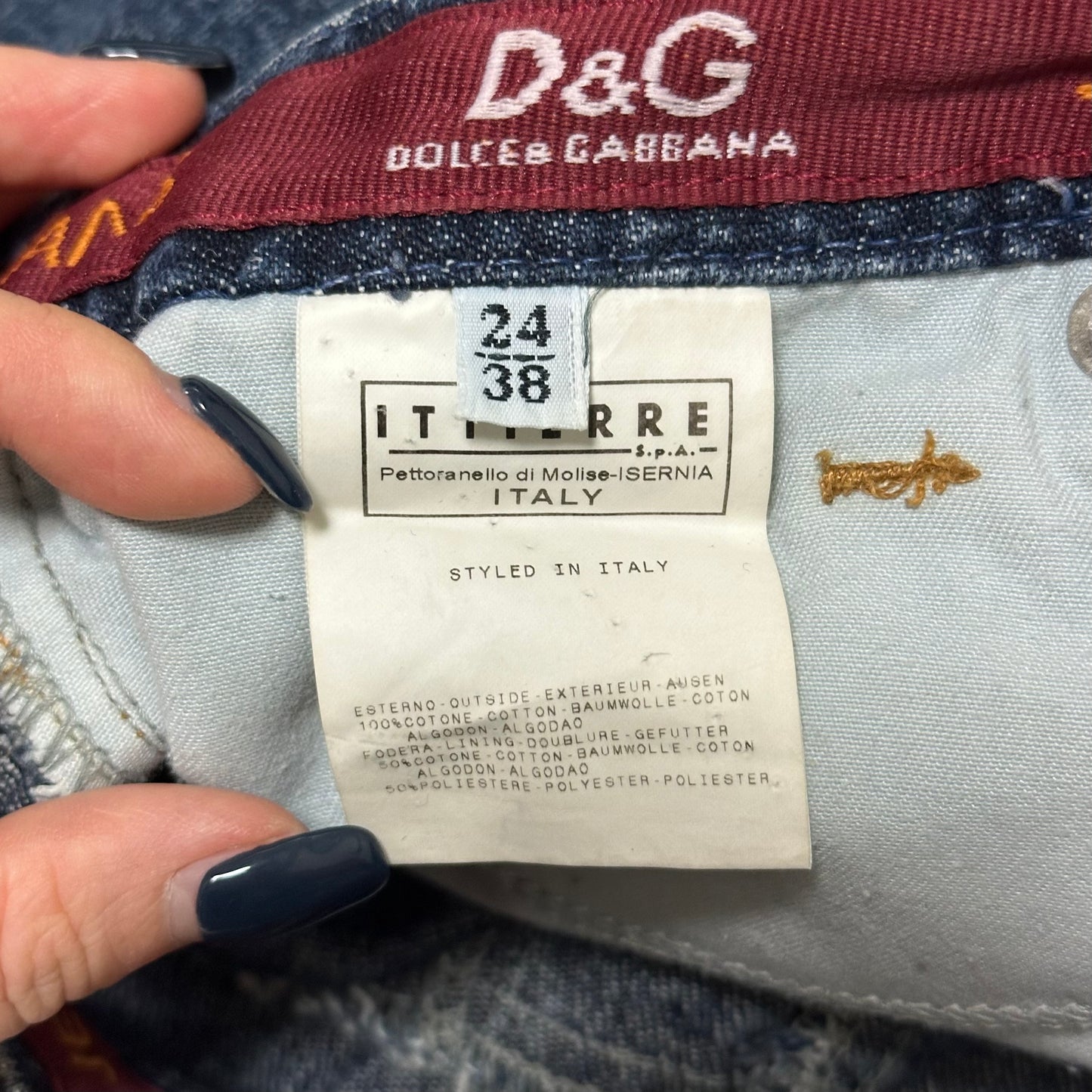 D&G Spring Summer 2004 Patchwork Denim Mini Skirt