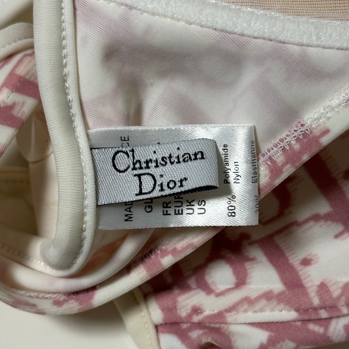 CHRISTIAN DIOR Spring Summer 2004 Trotter Print Flower Bikini Top