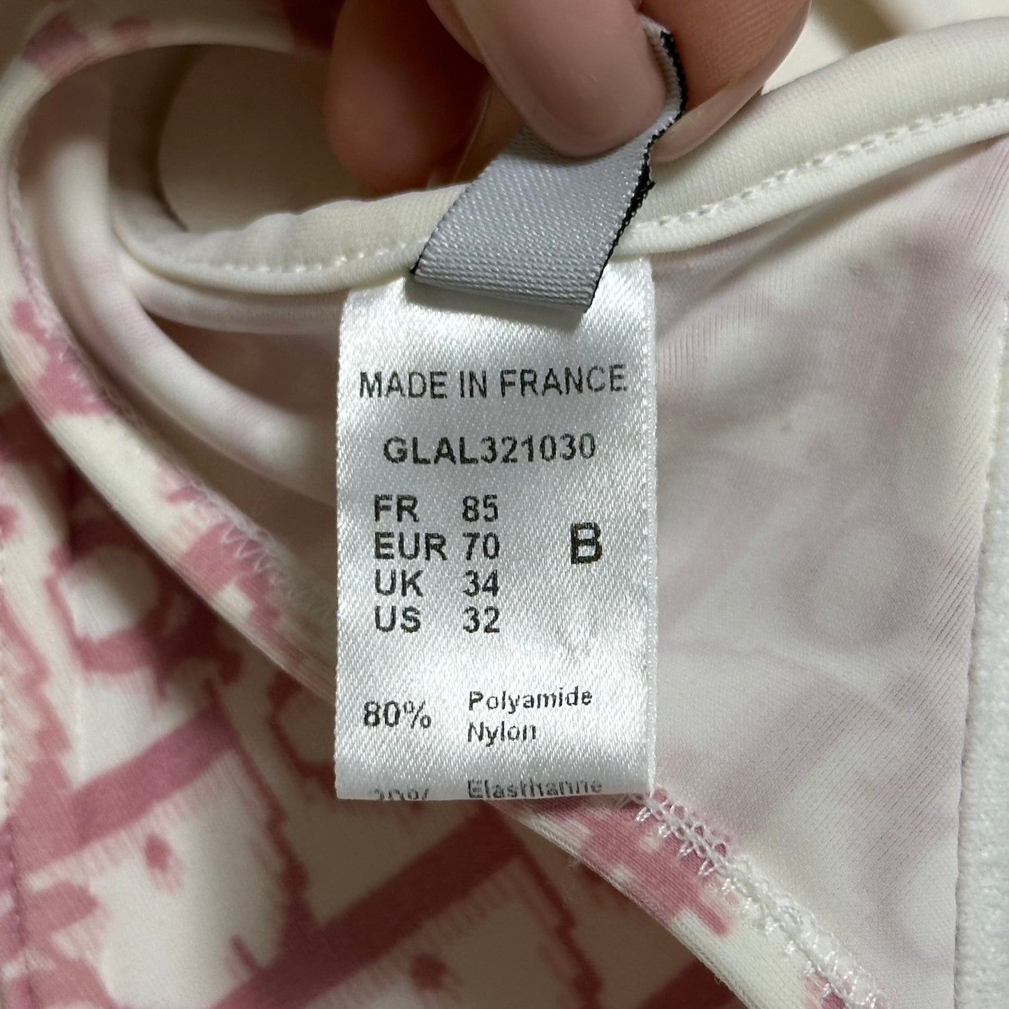 CHRISTIAN DIOR Spring Summer 2004 Trotter Print Flower Bikini Top