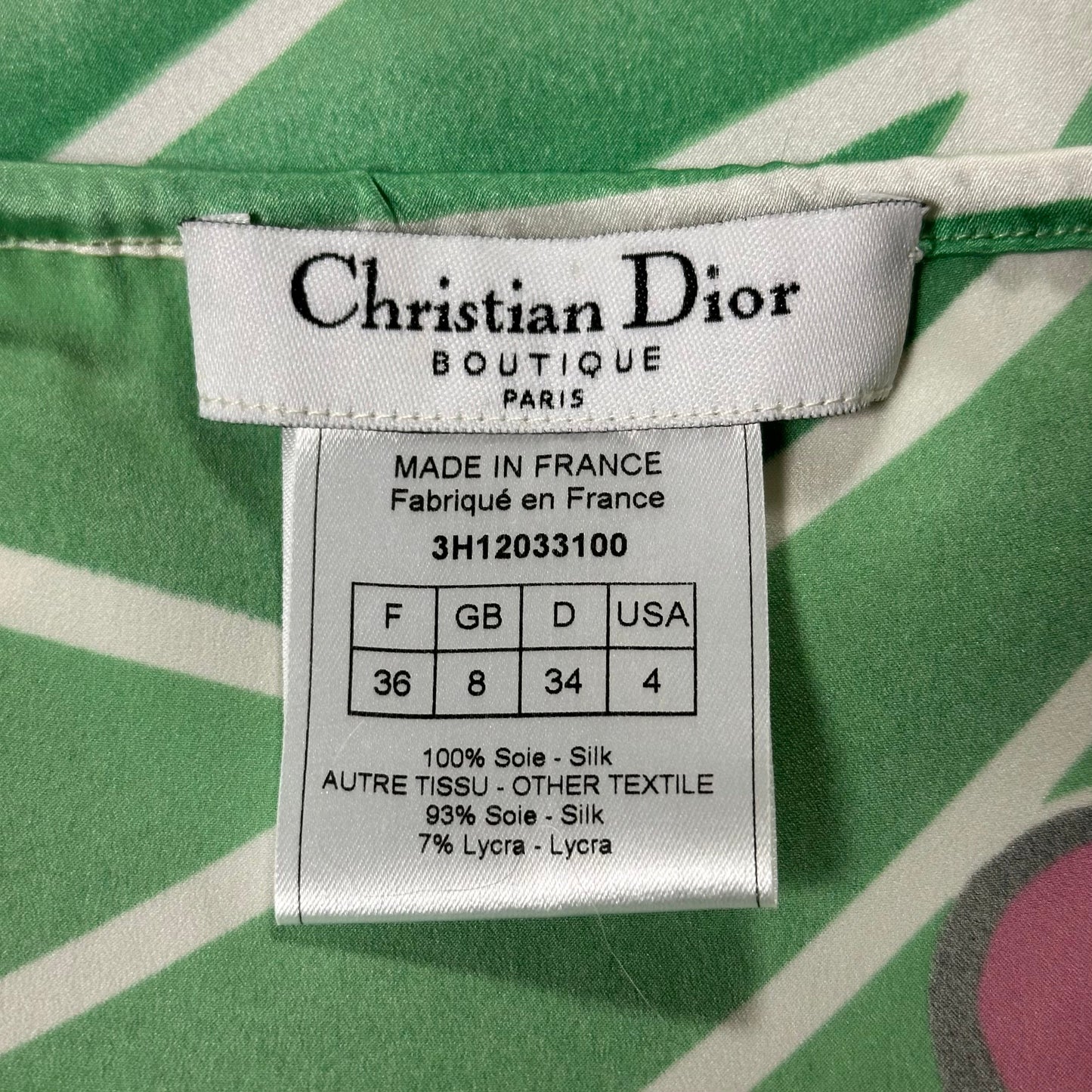CHRISTIAN DIOR Fall Winter 2003 Koi Floral Print Silk Sheer Long Skirt