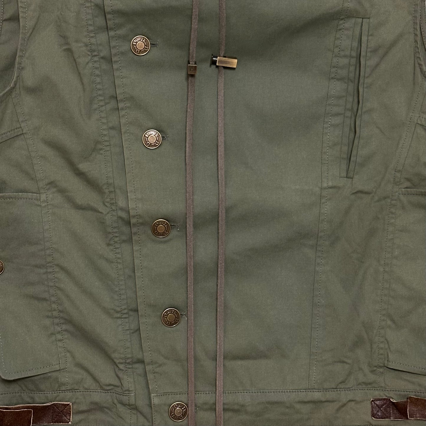 CHRISTIAN DIOR Spring Summer 2003 Leather Buckle Vest