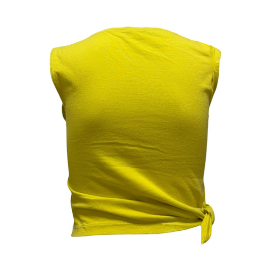 CHRISTIAN DIOR "DIORDRAMA" Cartoon Logo Tie-Side Crop Top