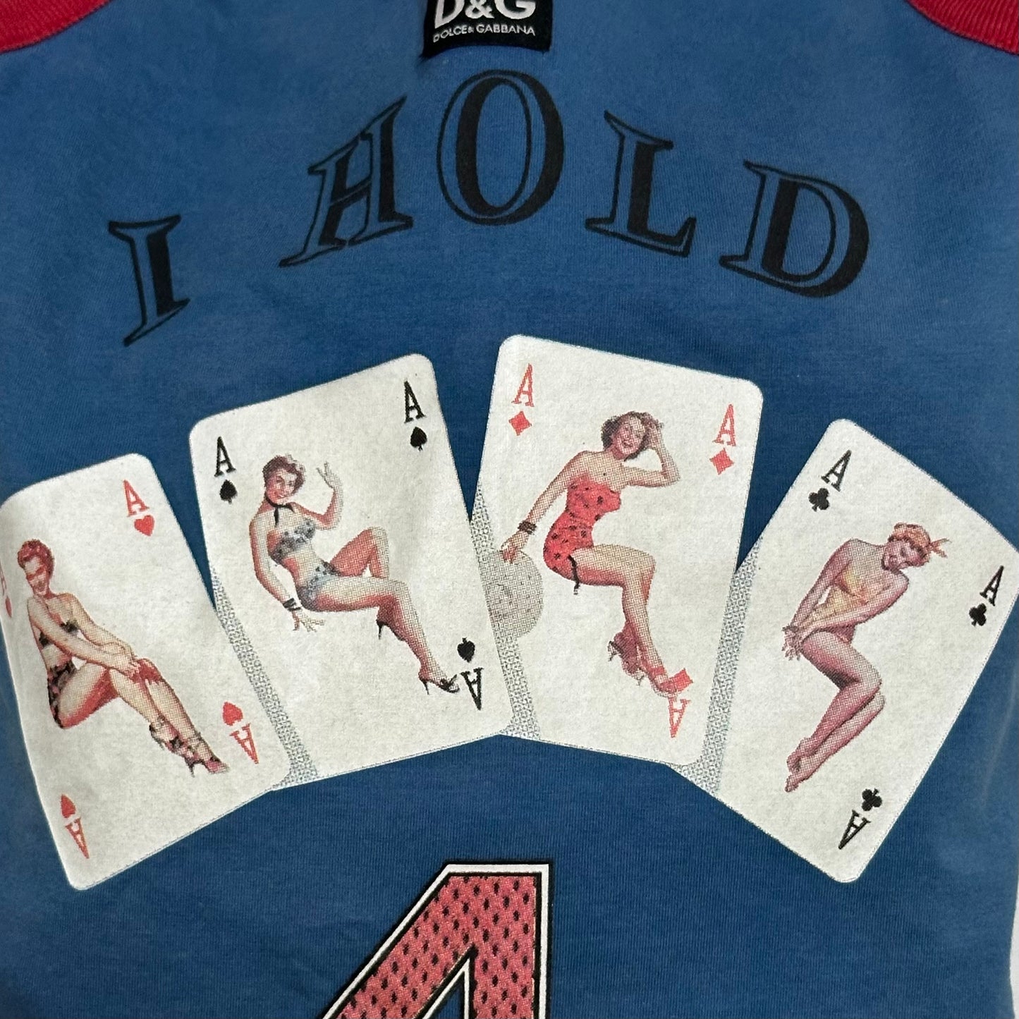 D&G Spring Summer 2002 " I HOLD 4 TRUMP CARDS" Print Tote Bag