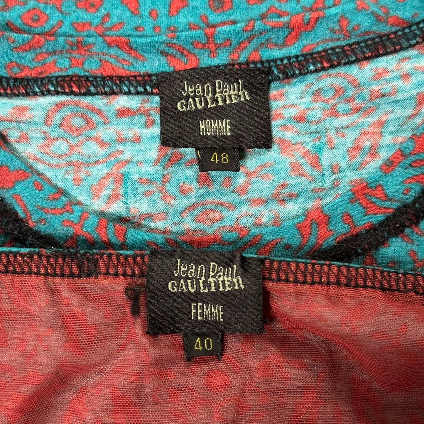 JEAN PAUL GAULTIER Long Sleeve T-Shirt and High Waisted Maxi Skirt Set Up