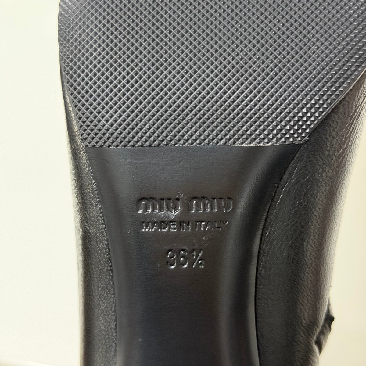MIU MIU Spring 2023 Peep-Toe Stretch Leather Boots