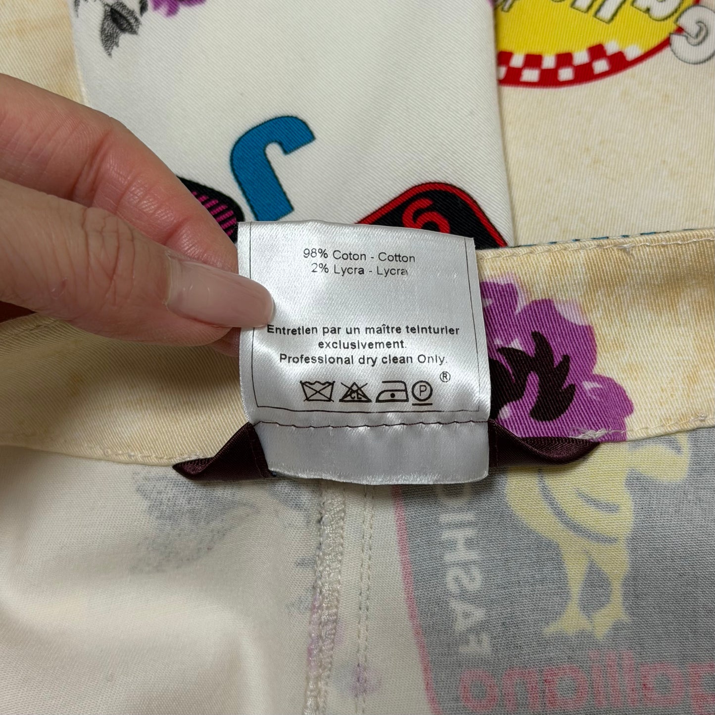 JOHN GALLIANO Spring Summer 2002 Logo & Graphic Print Pants