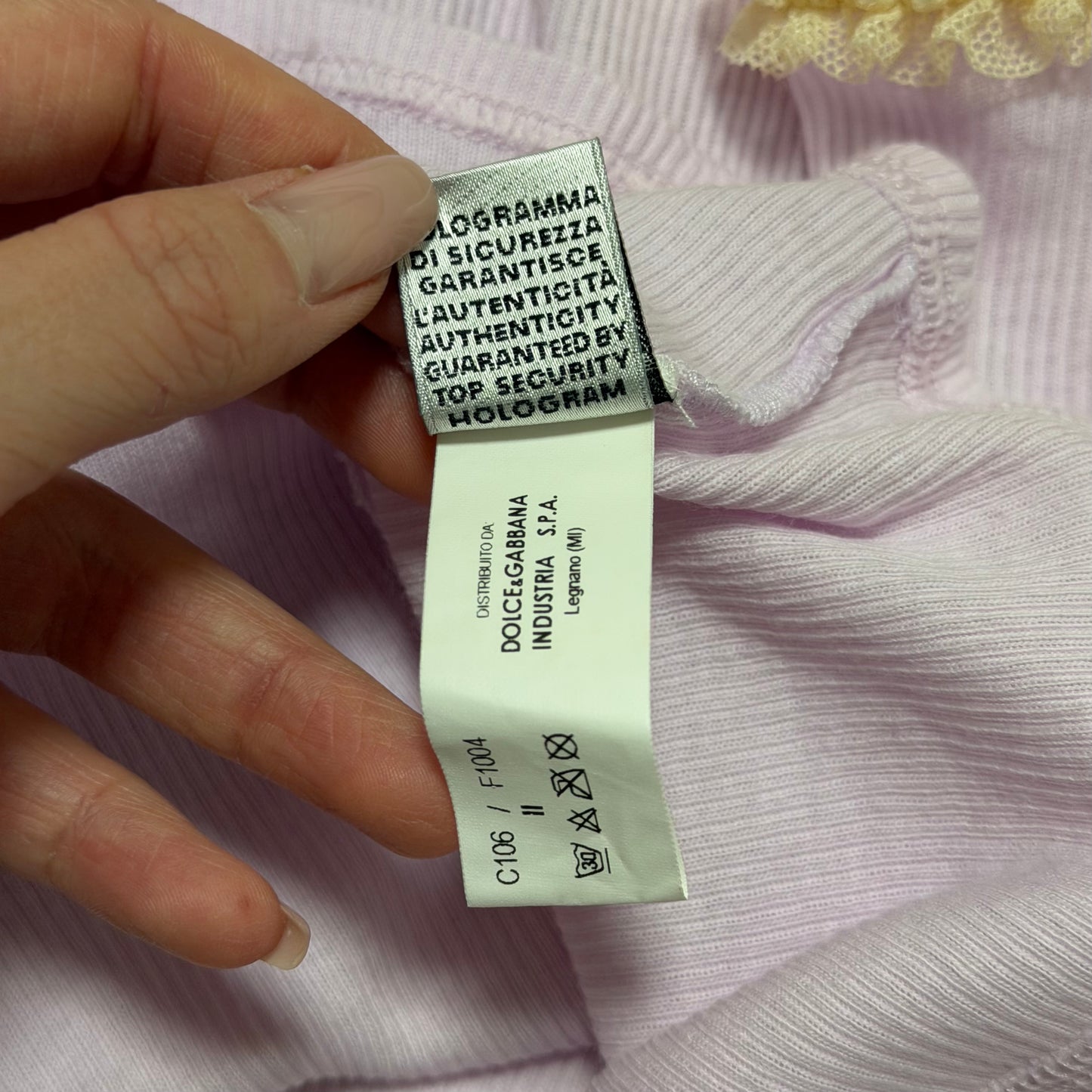 D&G Vintage Cotton Camisole with Frill Trim