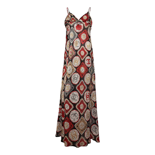 CHANEL Sport Spring 2009 Patchwork Print Cotton Maxi Dress
