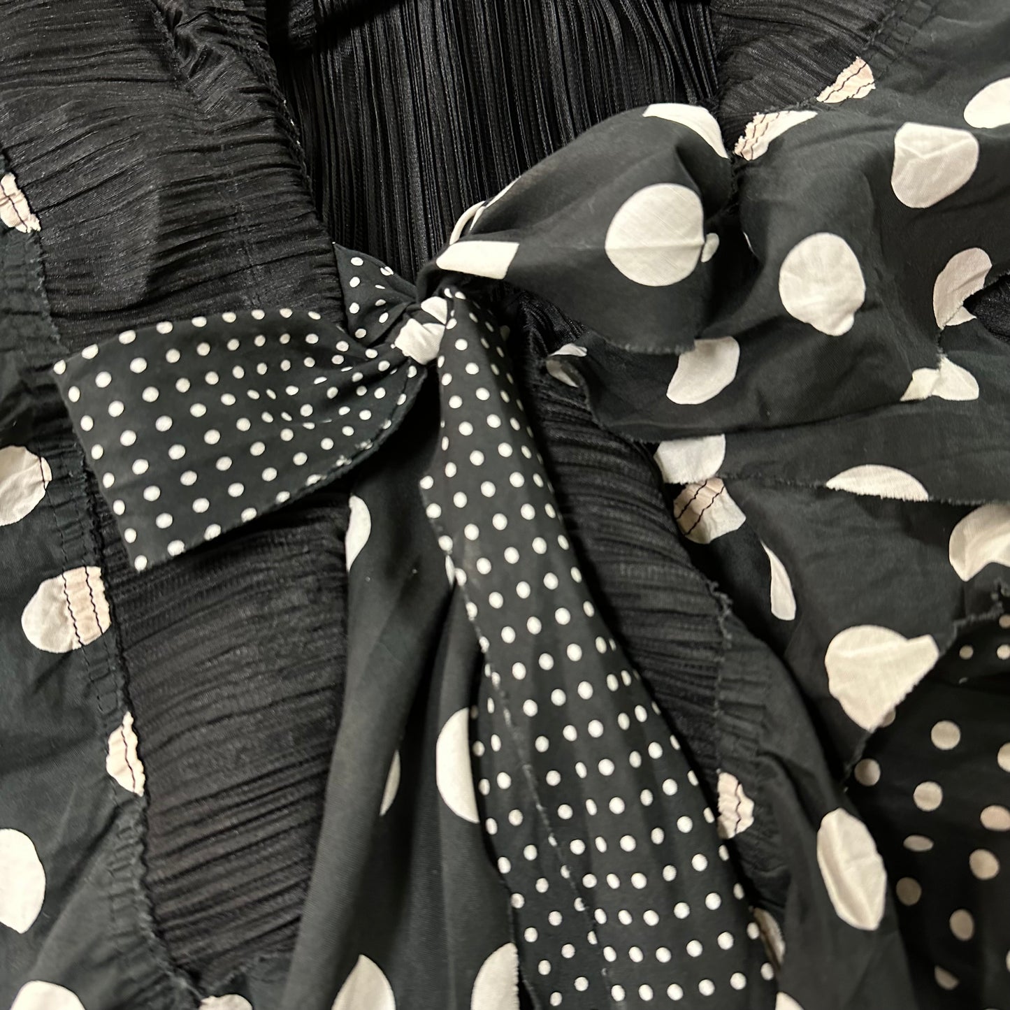 PLEATS PLEASE ISSEY MIYAKE Pleated Polka Dot Cardigan
