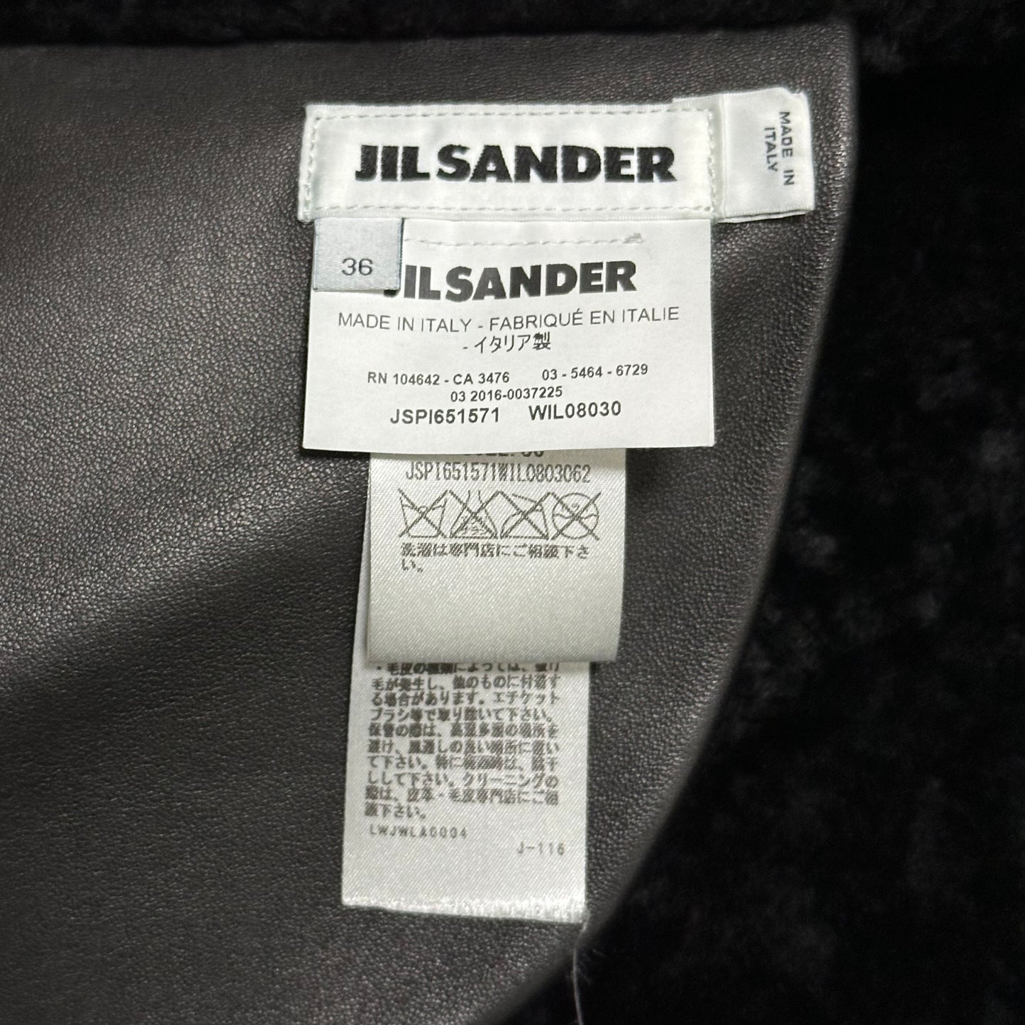 JIL SANDER Pre Fall 2019 Boa Leather Jacket