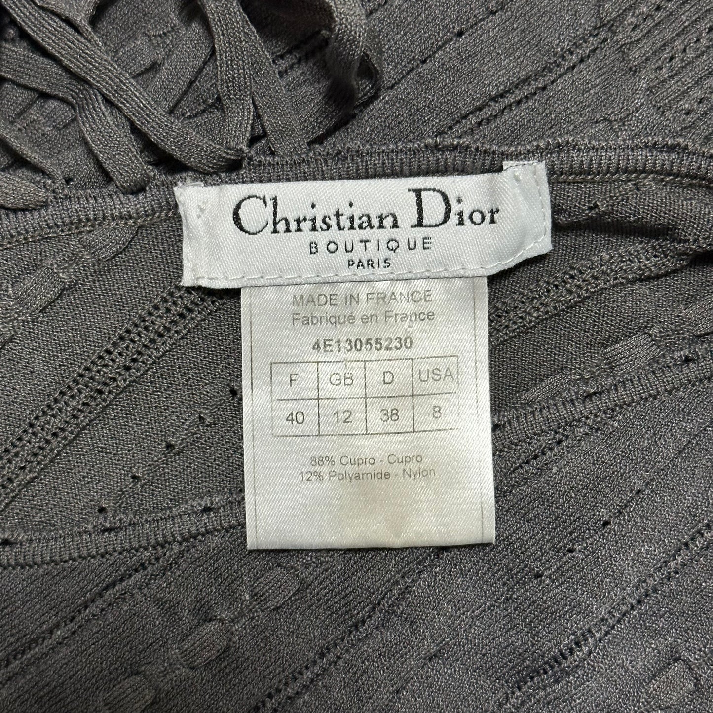 CHRISTIAN DIOR Spring Summer 2004 Laced Up Knit Sleeveless Top