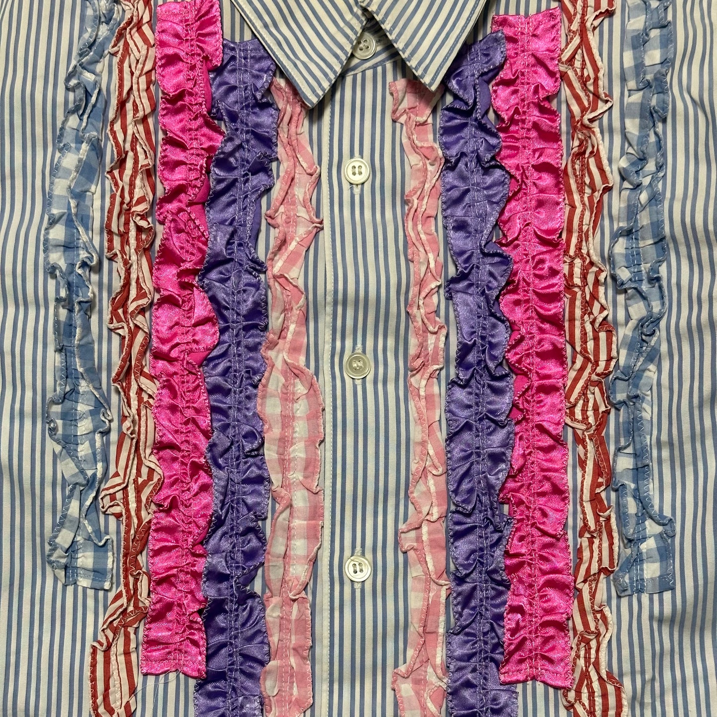 COMME DES GARÇONS HOMME PLUS Frill Striped Shirt
