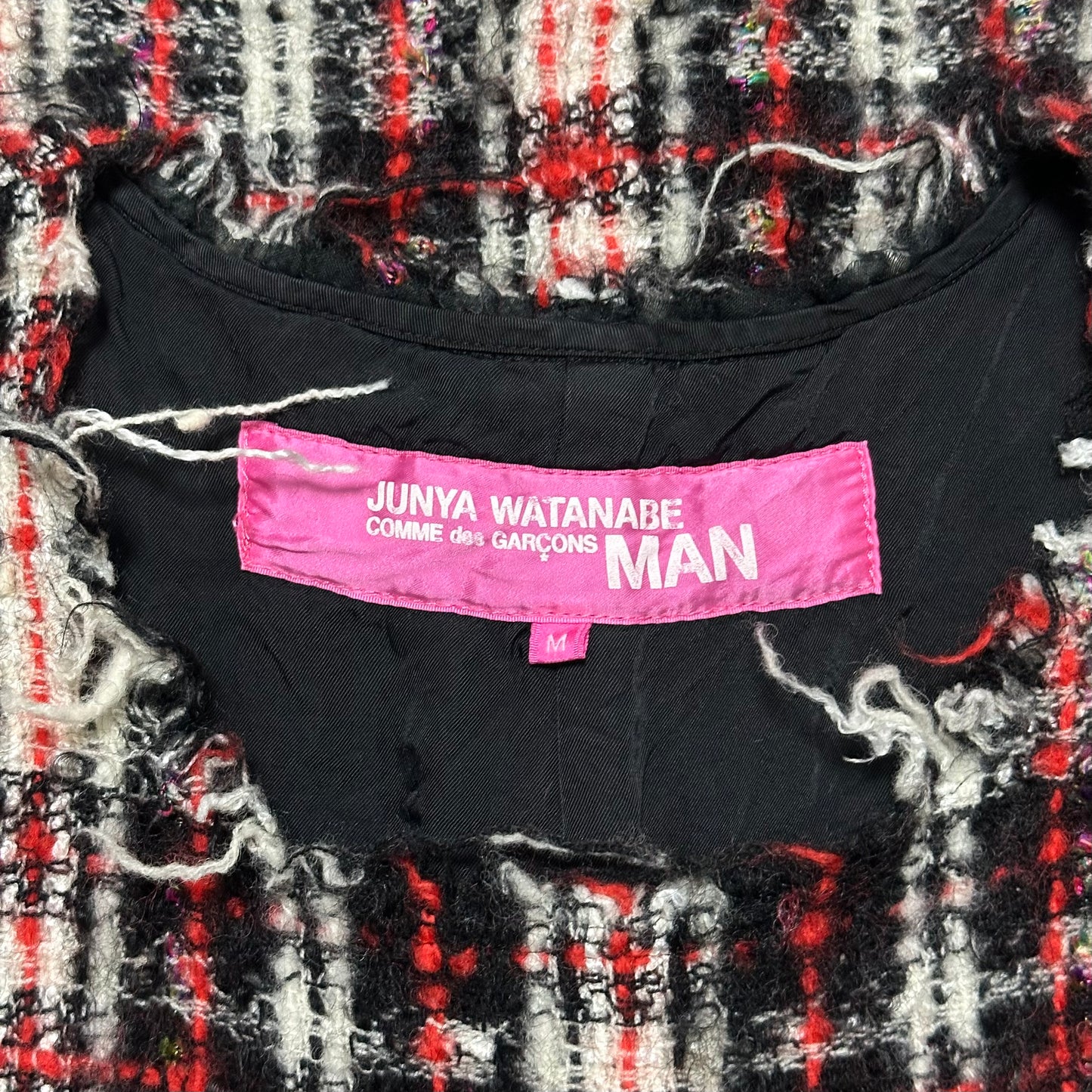 JUNYA WATANABE MAN Distressed Tweed Mini Dress