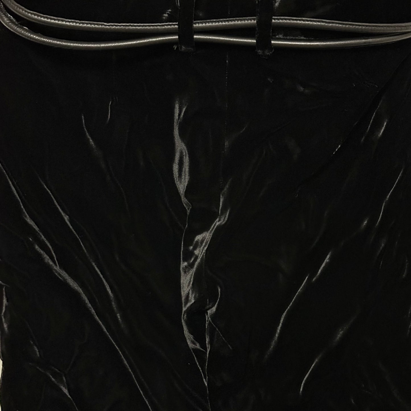 GUCCI Fall Winter 2004 Velvet Pants with Leather Rope Belt