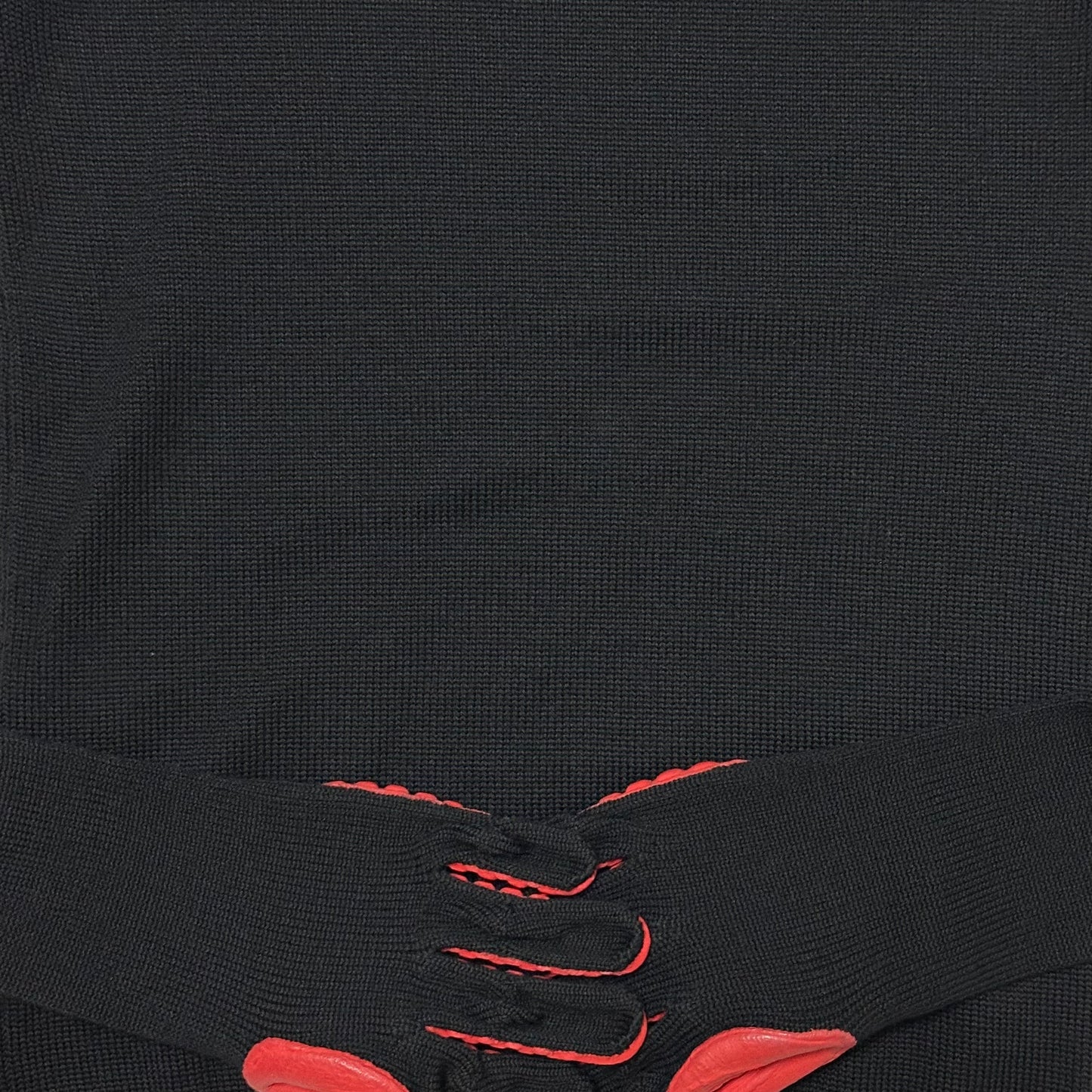 COMME DES GARÇONS Fall Winter 2017 Rubber Gloves Convertible Knit Sweater