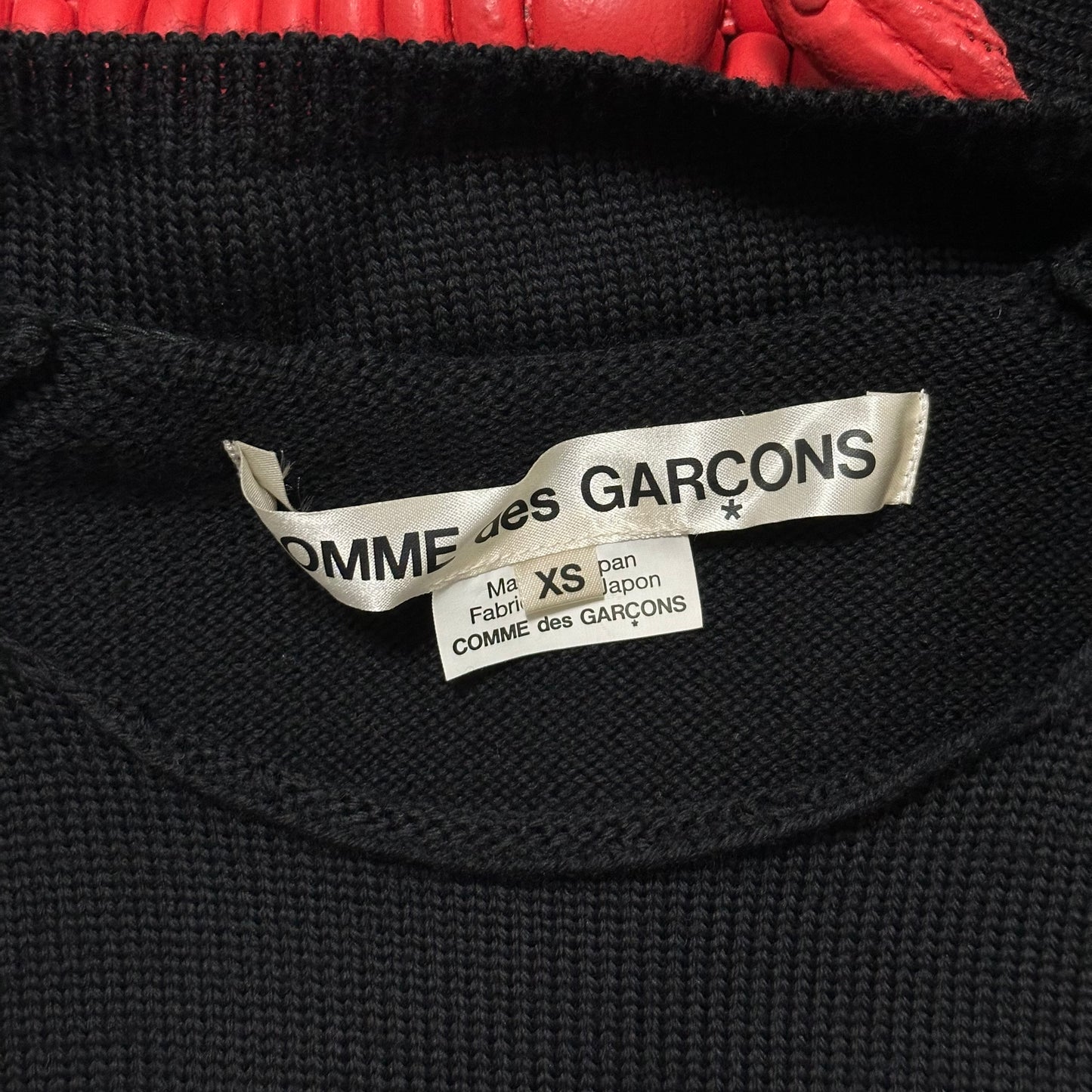 COMME DES GARÇONS Fall Winter 2017 Rubber Gloves Convertible Knit Sweater