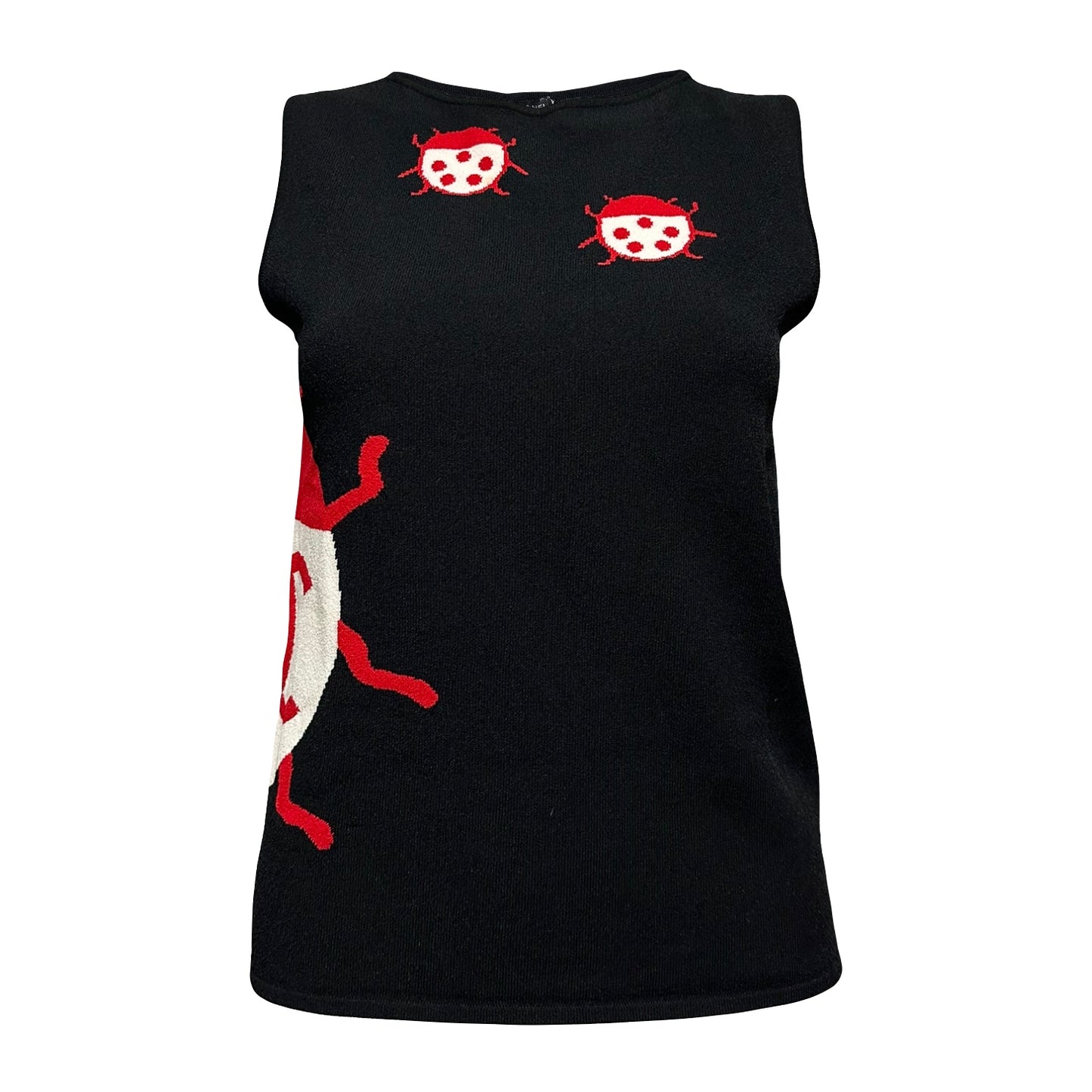 CHANEL Spring Summer 2004 Ladybug Print Tank Top
