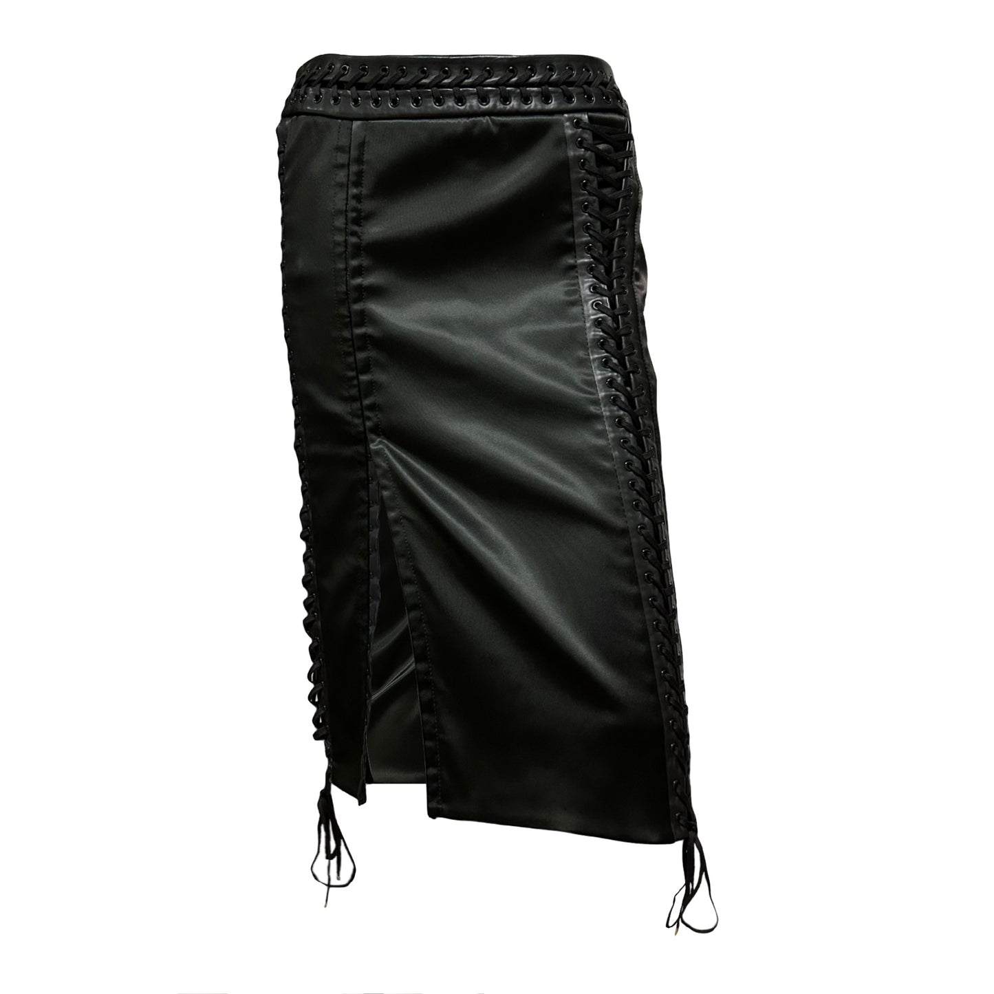 DOLCE&GABBANA Spring Summer 2003 Laced Up Midi Skirt