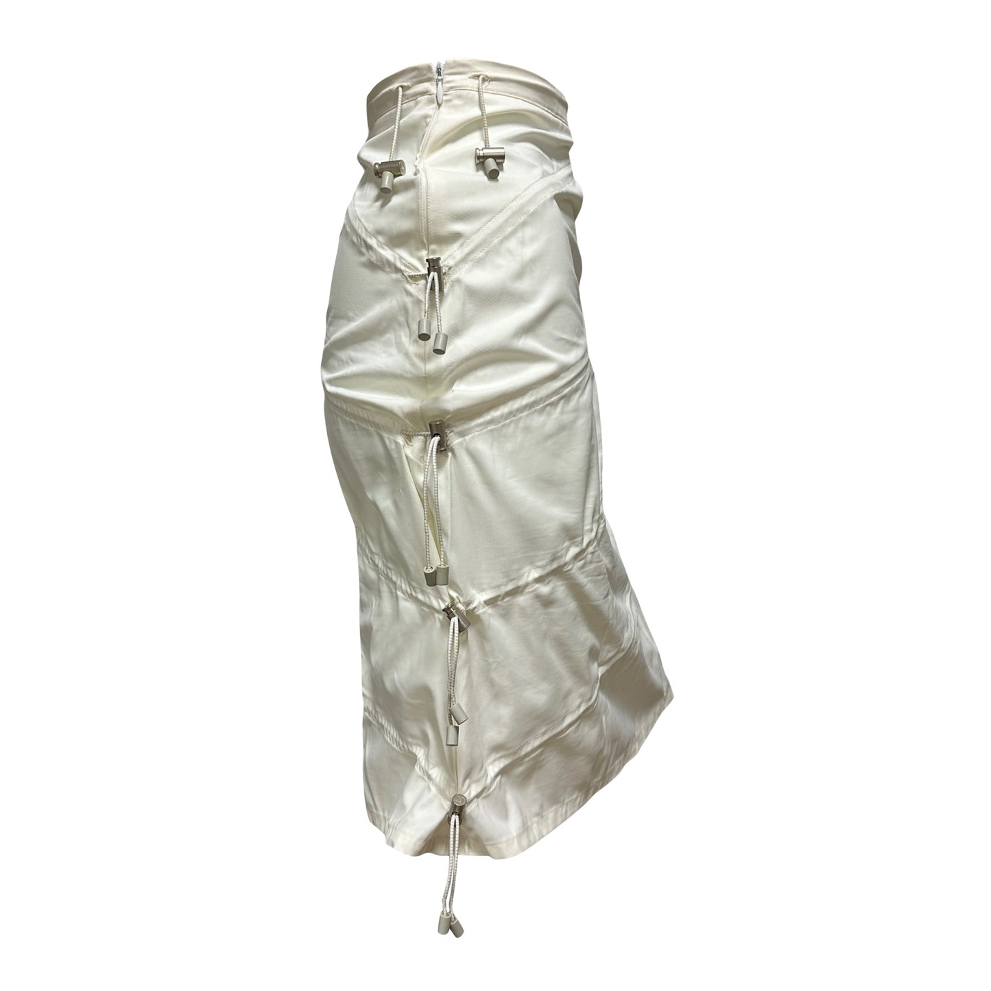 CHANEL Sport Spring Summer 2001 Scrunched Drawstring Midi Skirt
