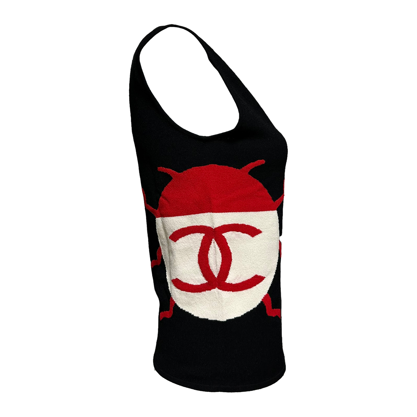 CHANEL Spring Summer 2004 Ladybug Print Tank Top