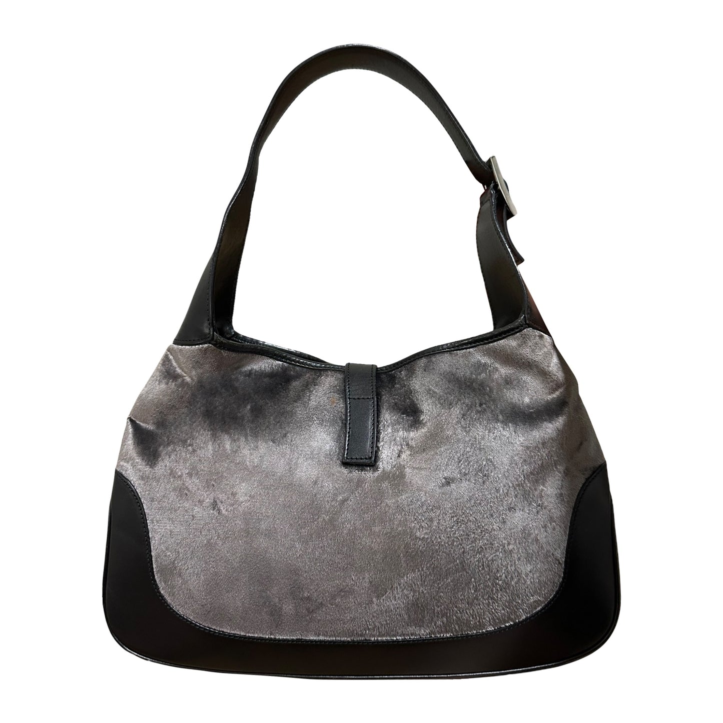 GUCCI Fall Winter 1999 Velvet Leather Jackie O Hobo Shoulder Bag