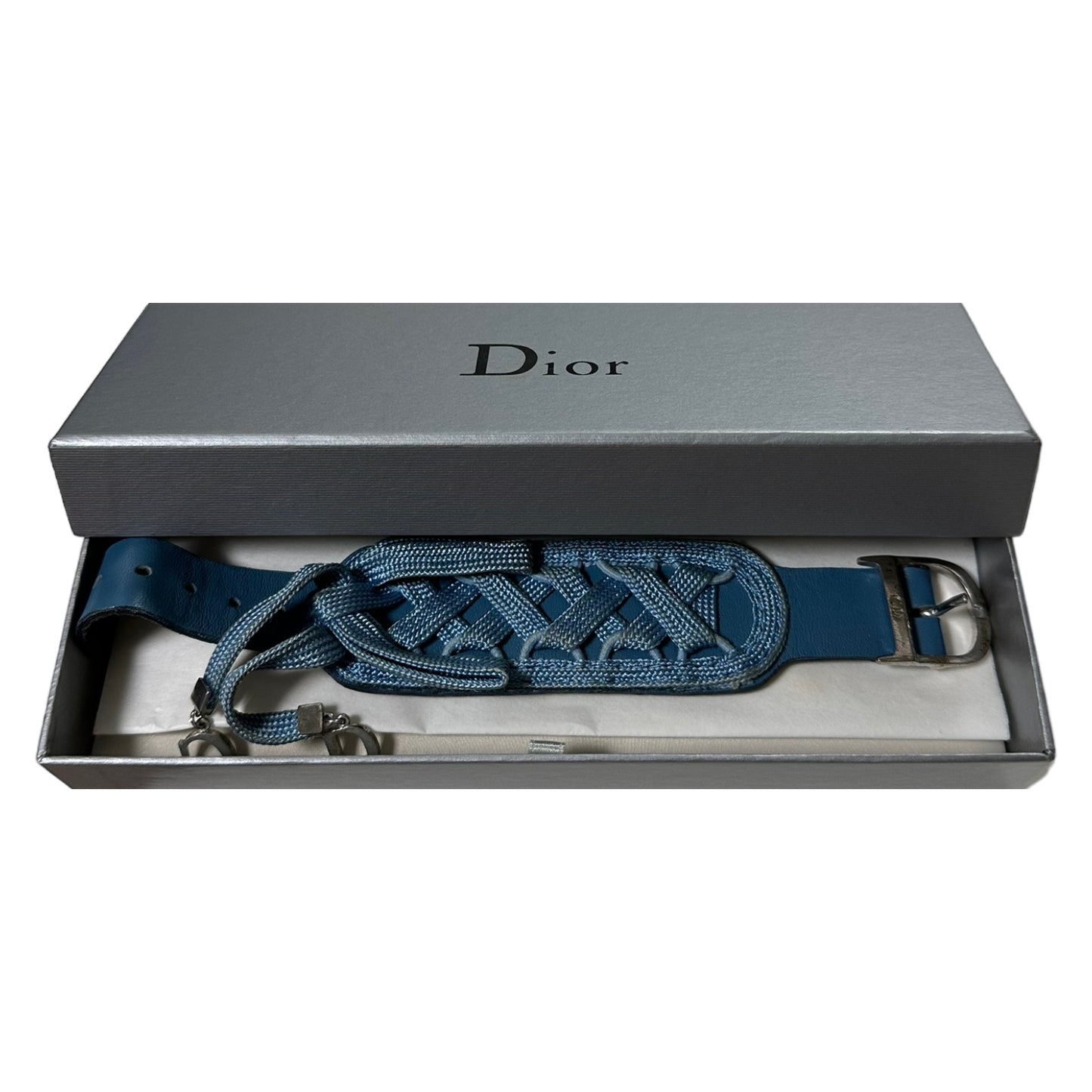 CHRISTIAN DIOR Fall Winter 2002 Laced Up Leather Bracelet