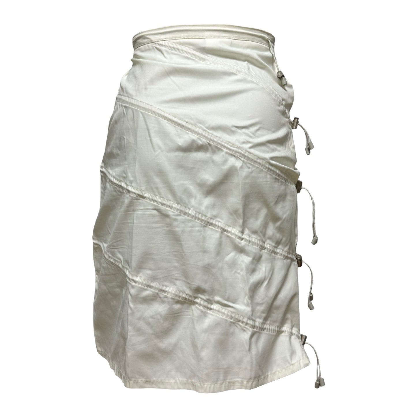 CHANEL Sport Spring Summer 2001 Scrunched Drawstring Midi Skirt
