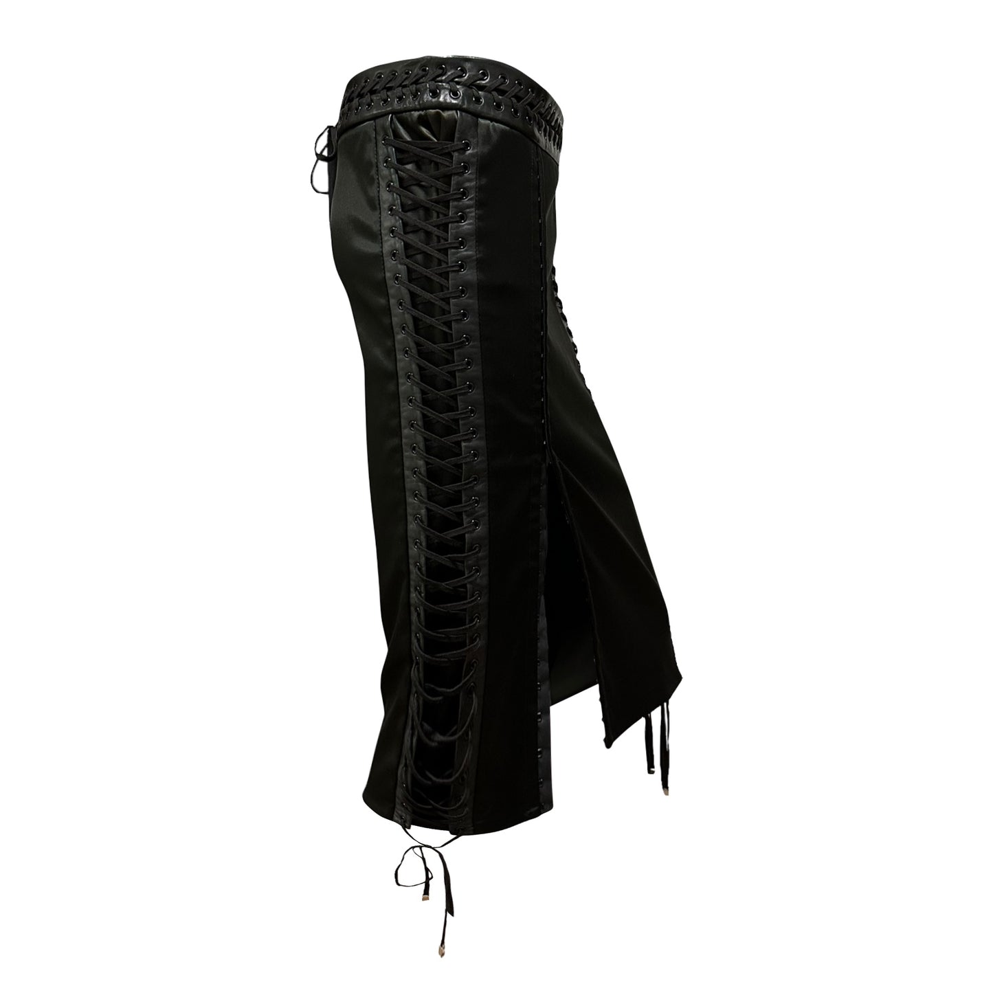 DOLCE&GABBANA Spring Summer 2003 Laced Up Midi Skirt