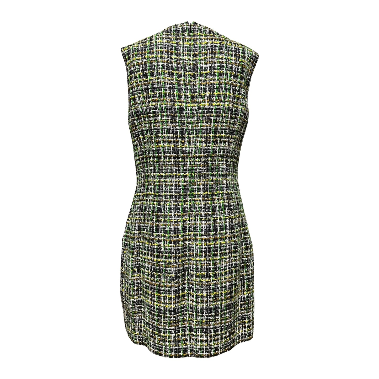 VERSACE Resort 2020 Studded Leather Tweed Mini Dress