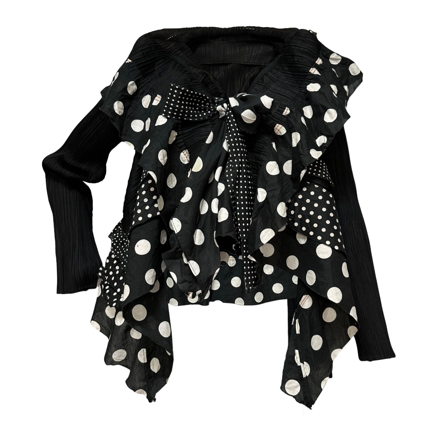 PLEATS PLEASE ISSEY MIYAKE Pleated Polka Dot Cardigan