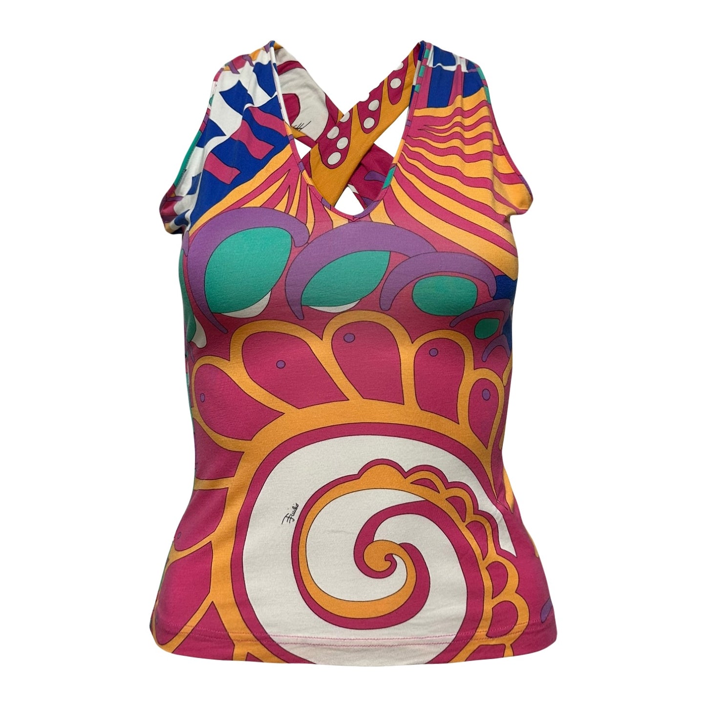 EMILIO PUCCI Spring Summer 2007 Cross Back Tank Top