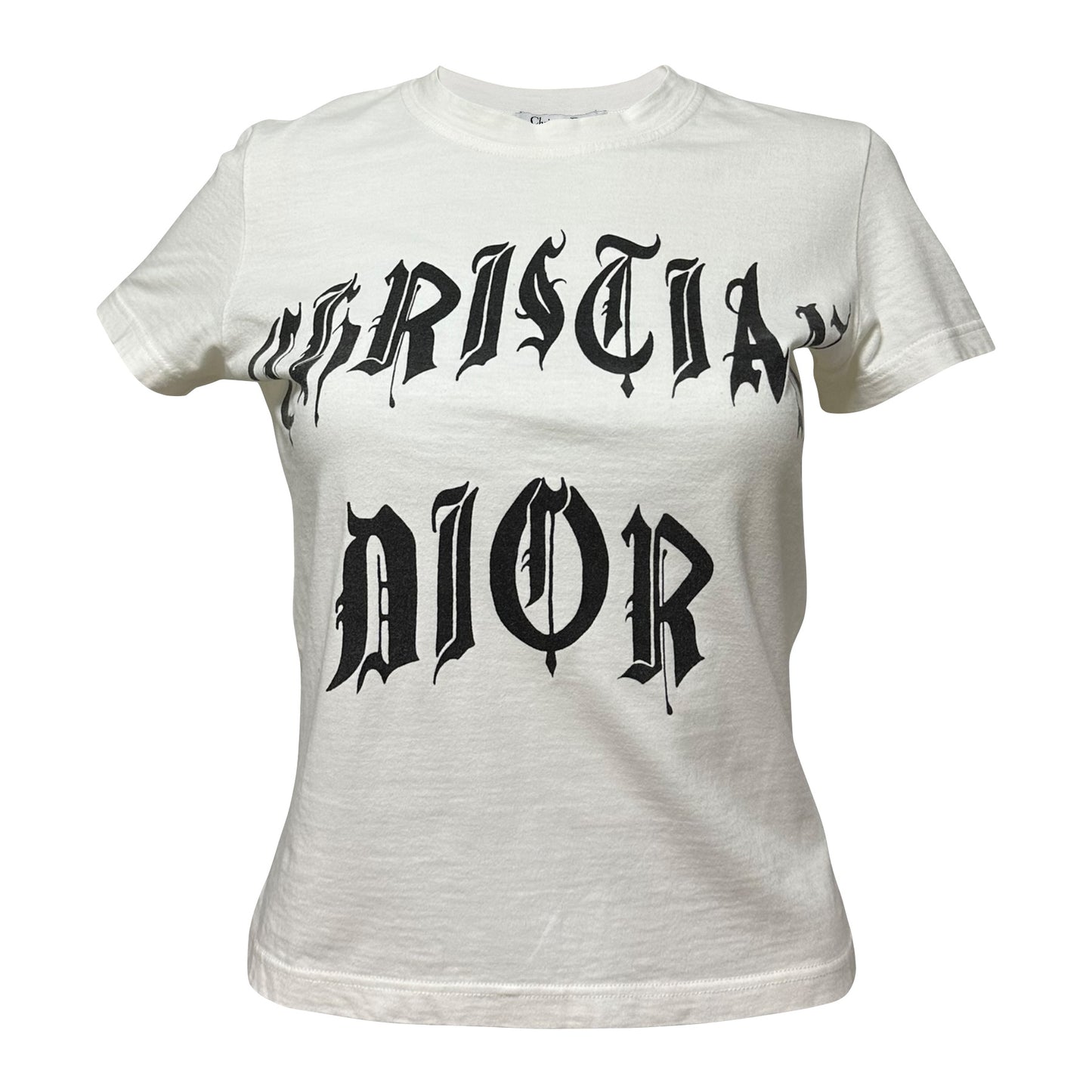 CHRISTIAN DIOR Spring Summer 2002 Gothic Logo T-Shirt