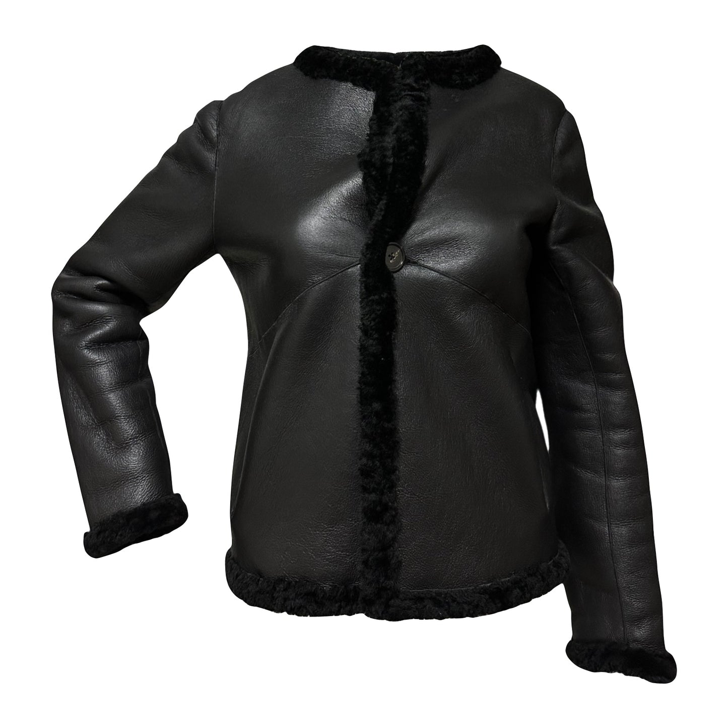 JIL SANDER Pre Fall 2019 Boa Leather Jacket