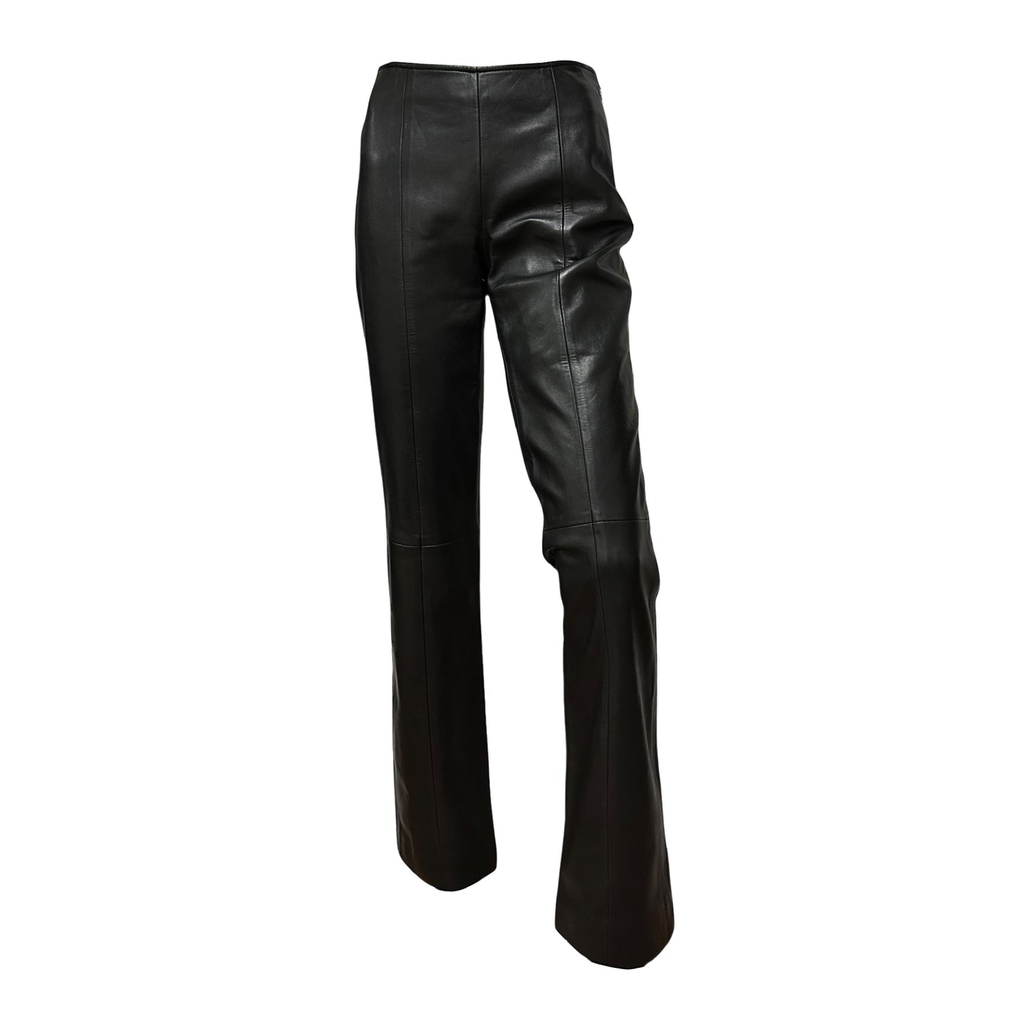 LOEWE Vintage Lamb Leather Straight Leg Pants