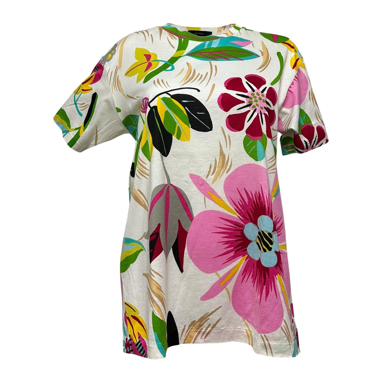 GUCCI Spring Summer 1999 "Hippie Chic" Floral Print T-Shirt