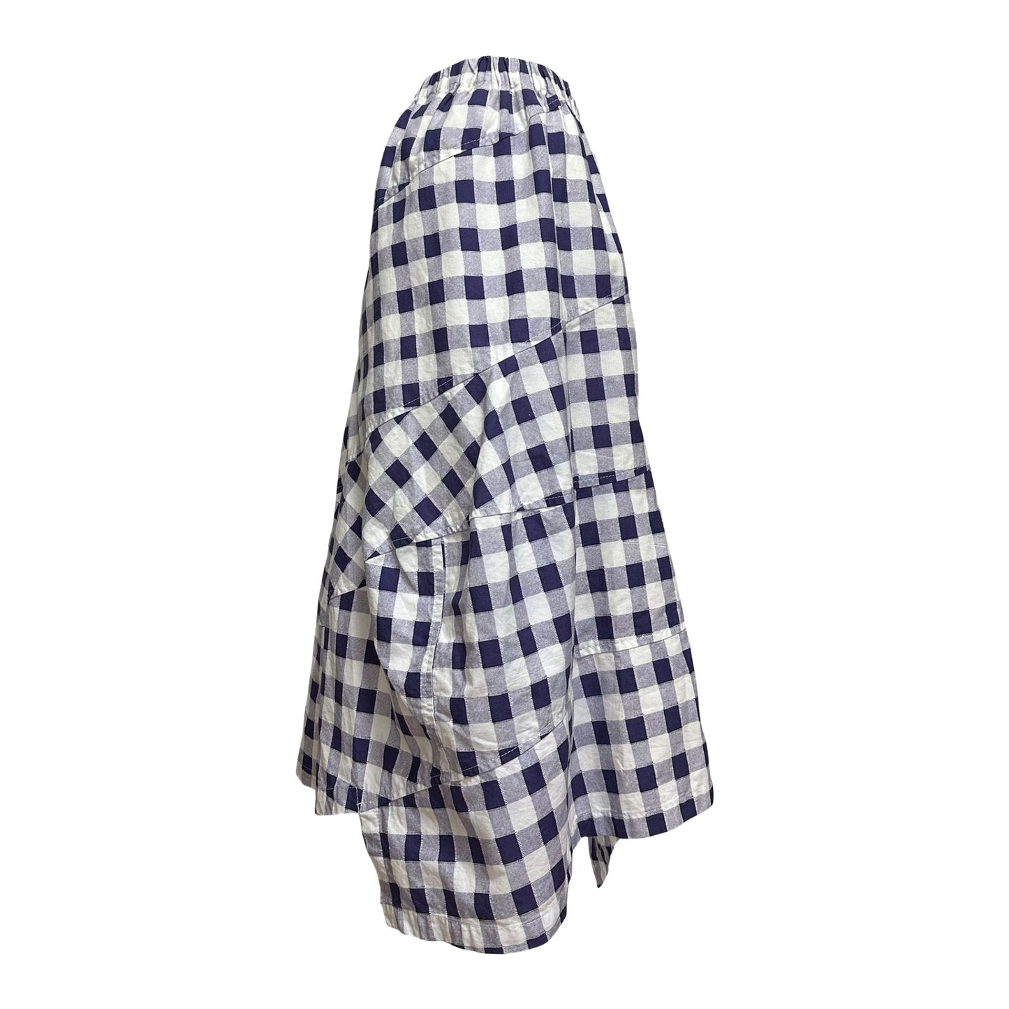 TRICOT COMME DES GARÇONS Gingham Check Asymmetric Midi Skirt