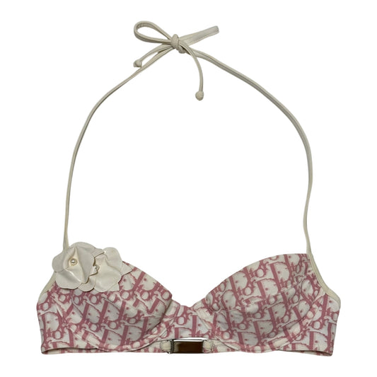 CHRISTIAN DIOR Spring Summer 2004 Trotter Print Flower Bikini Top