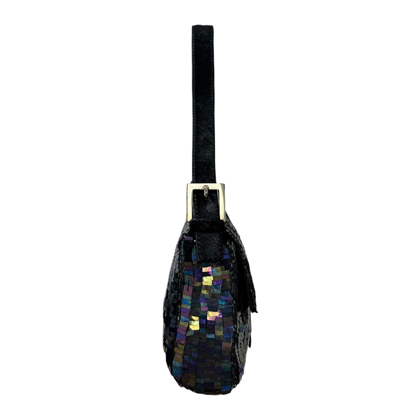 FENDI Fall Winter 1999 Sequins and Calf Hair Baguette Bag