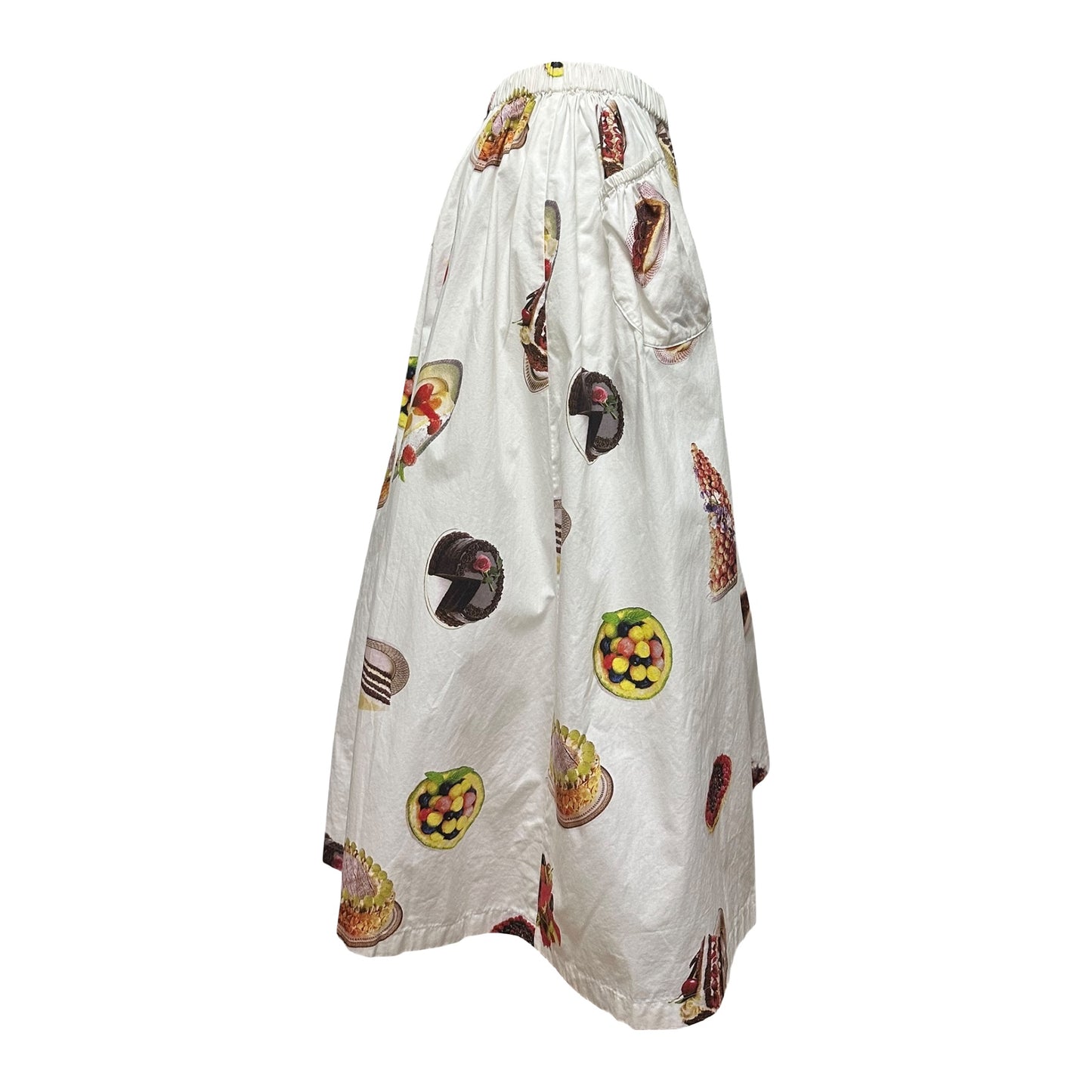 JUNYA WATANABE Spring Summer 2001 Sweet Cake Dessert Print Midi Skirt