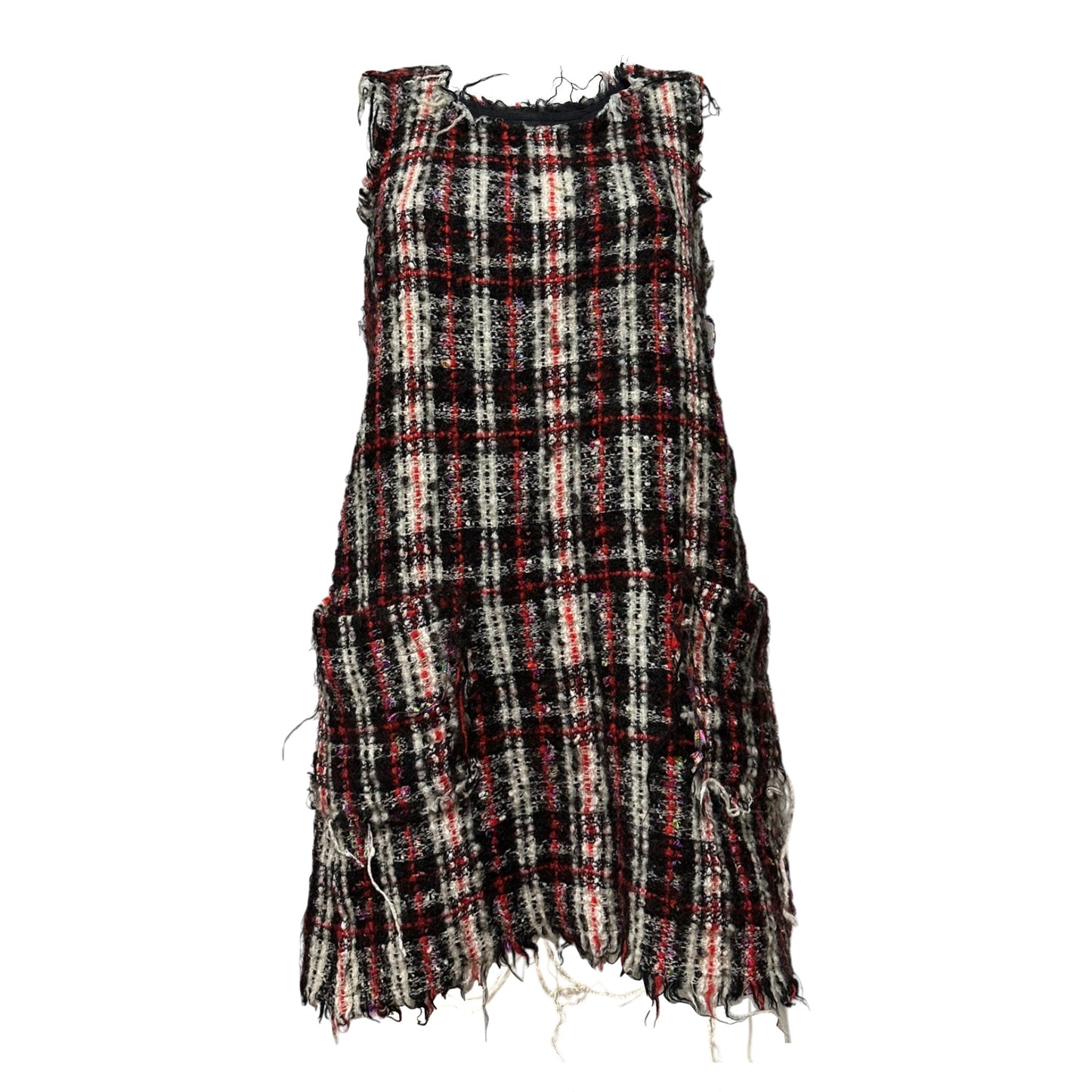 JUNYA WATANABE MAN Distressed Tweed Mini Dress