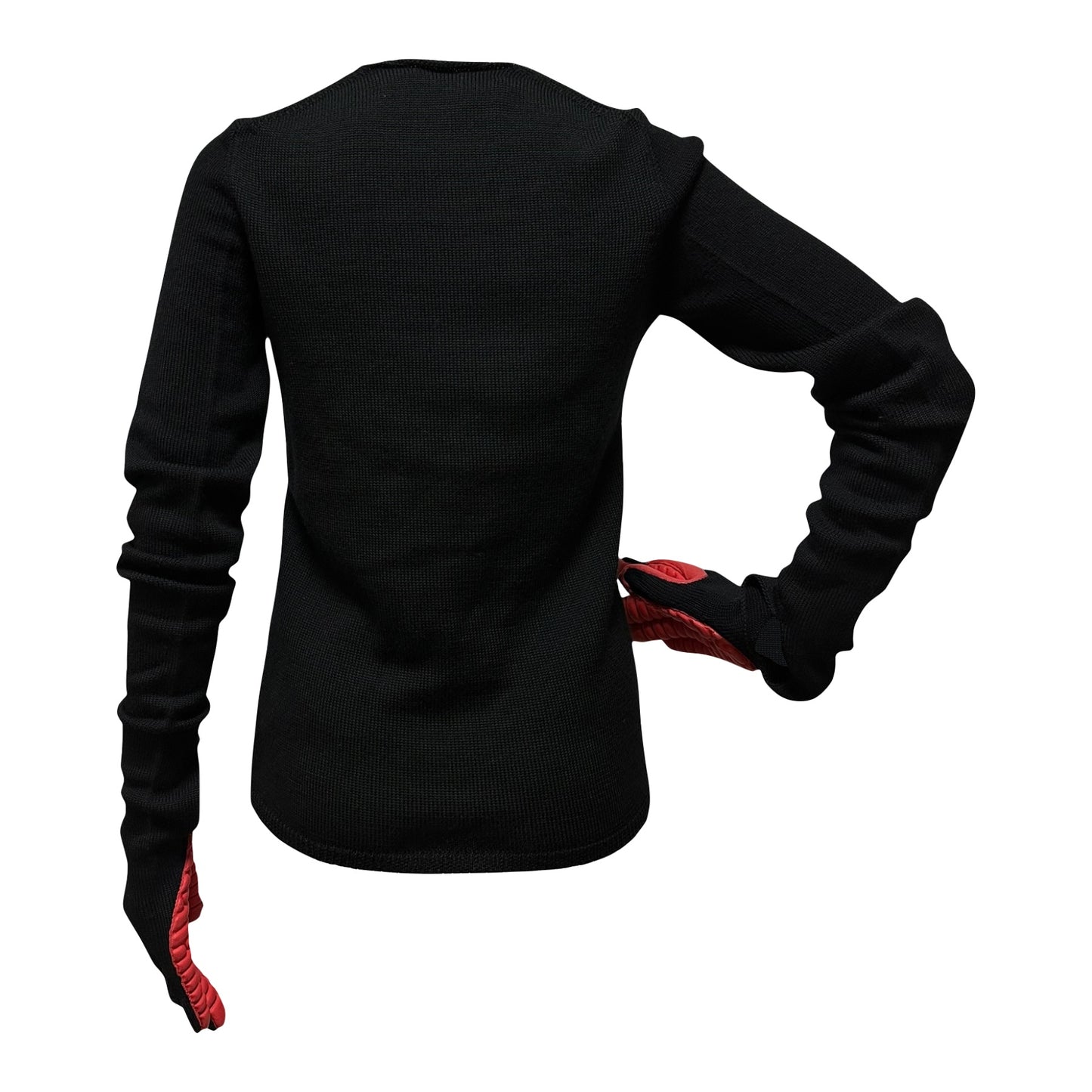 COMME DES GARÇONS Fall Winter 2017 Rubber Gloves Convertible Knit Sweater