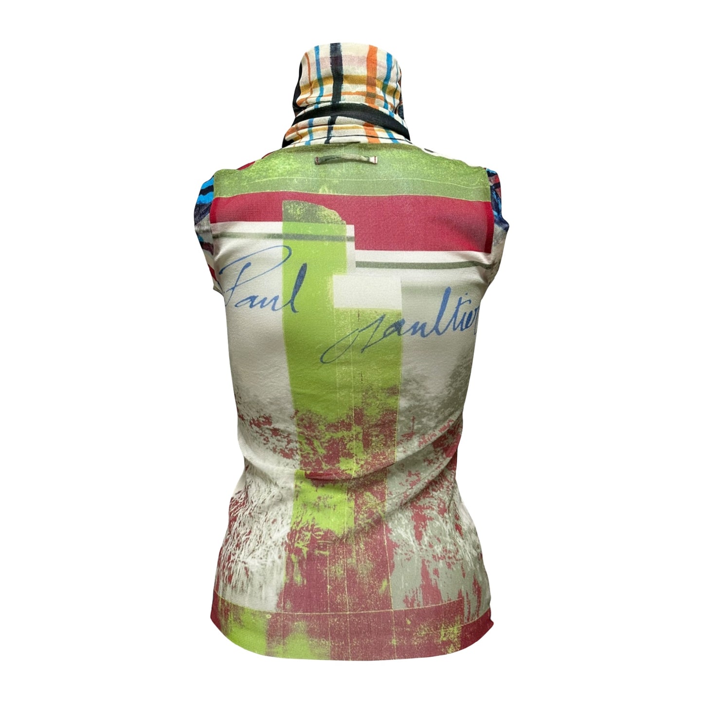 JEAN PAUL GAULTIER Fall Winter 2001 Mesh Turtleneck Sleeveless Top