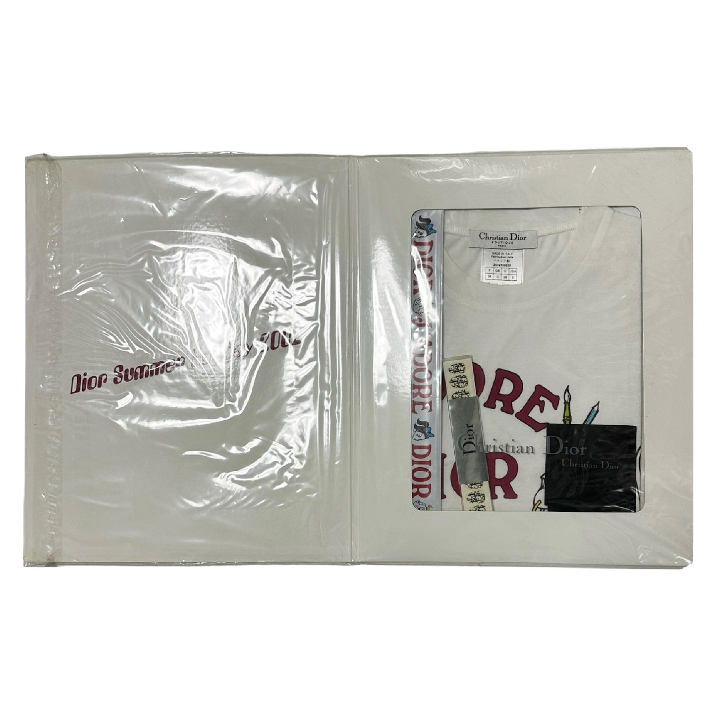 CHRISTIAN DIOR Spring Summer 2002 Cartoon "J'ADORE DIOR" T-Shirt Set