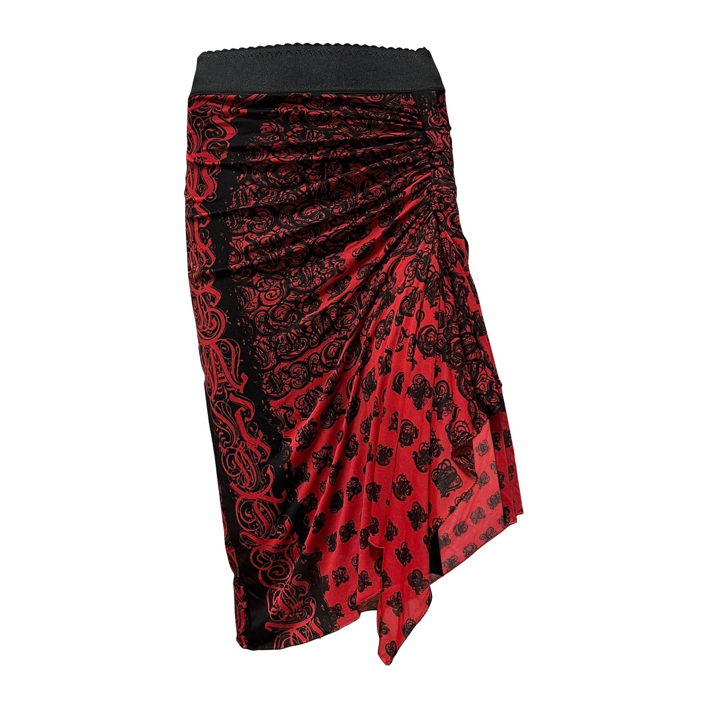 JEAN PAUL GAULTIER SOLEIL Asymmetric Midi Skirt