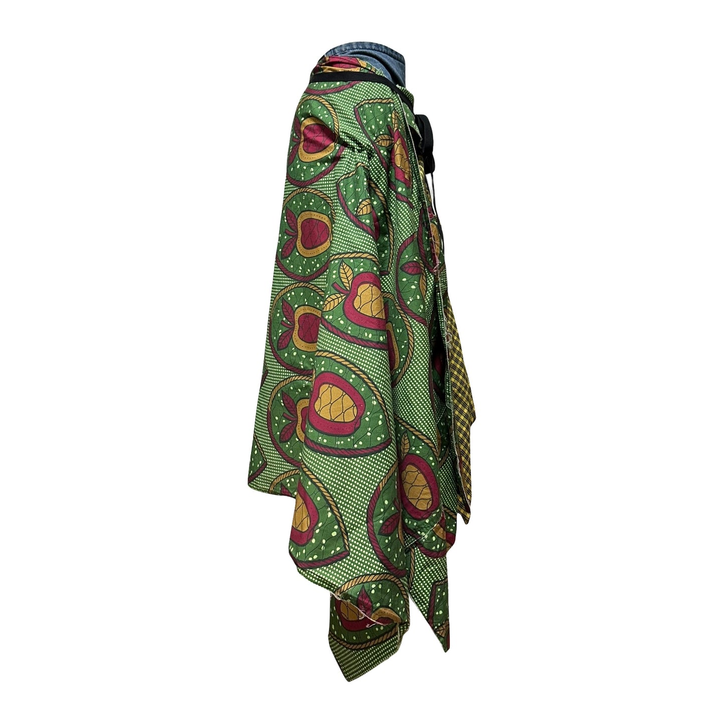 JUNYA WATANABE Spring Summer 2009 African Print Wrap Denim Skirt