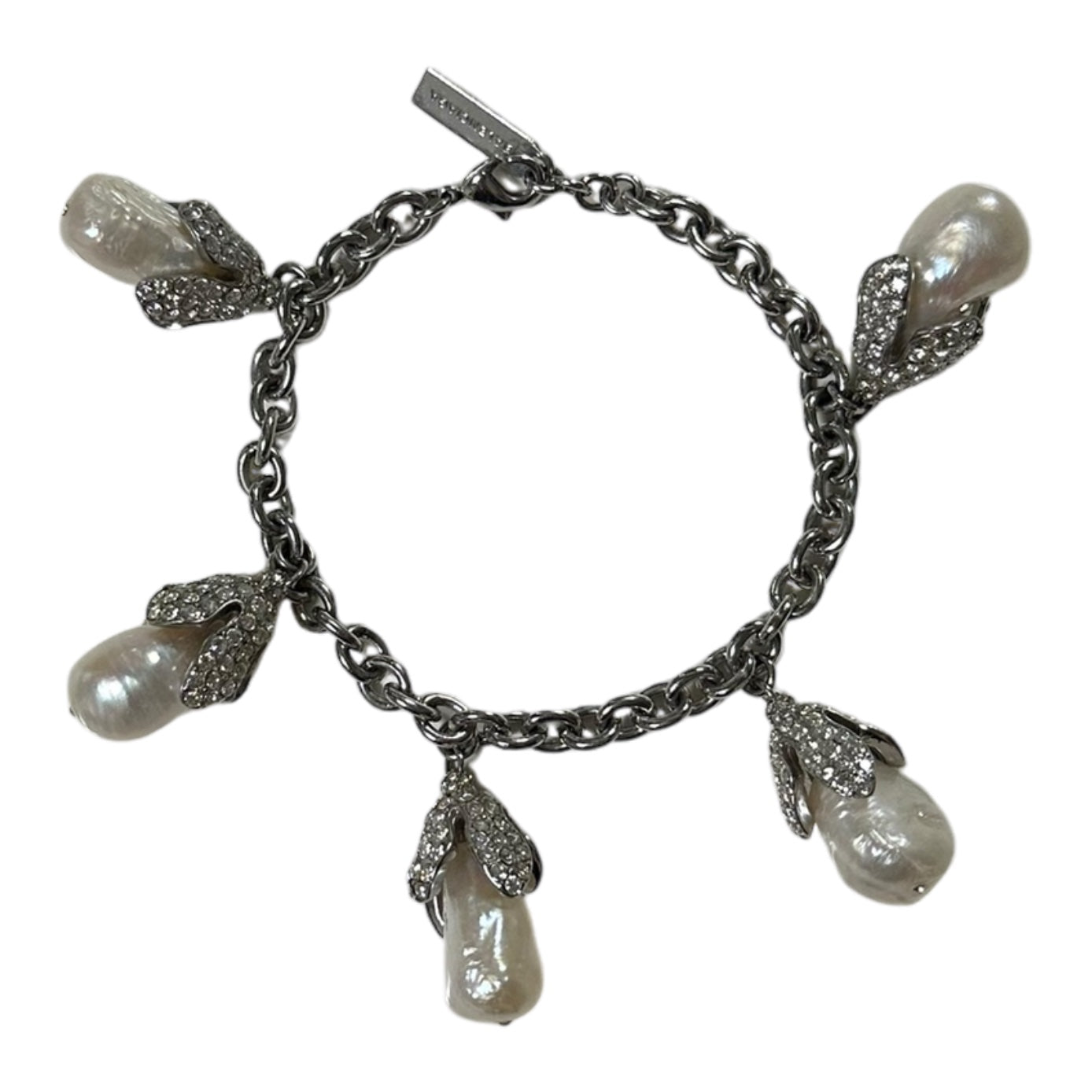 BALENCIAGA Fall Winter 2015 Baroque Pearl Swarovski Crystal Bracelet
